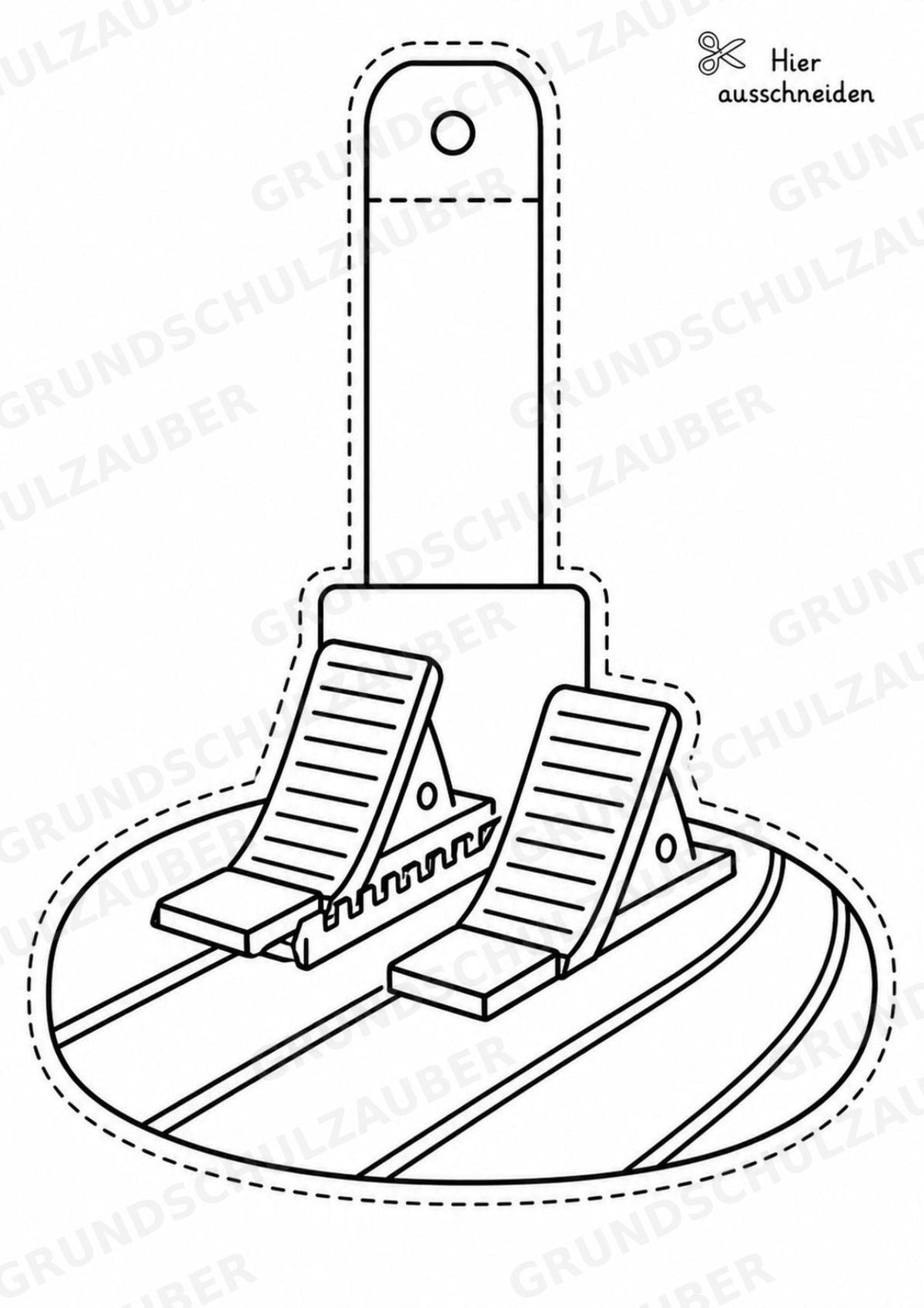 Leichtathletik – Fensterdeko – Basteln – Ausmalbild – Ausschneiden – 15 Vorlagen – Materialseite 4
