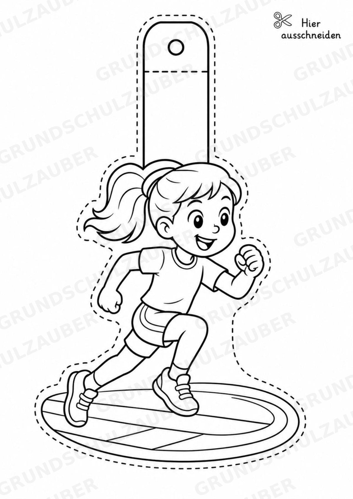 Leichtathletik – Fensterdeko – Basteln – Ausmalbild – Ausschneiden – 15 Vorlagen – Materialseite 8