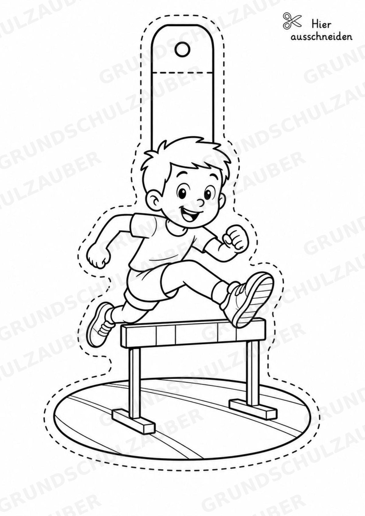 Leichtathletik – Fensterdeko – Basteln – Ausmalbild – Ausschneiden – 15 Vorlagen – Materialseite 9