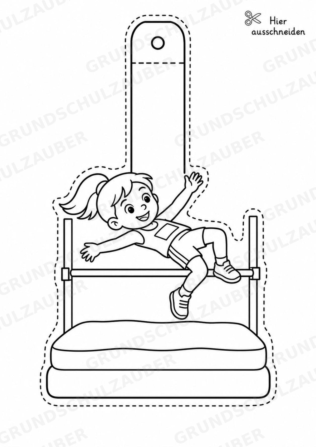 Leichtathletik – Fensterdeko – Basteln – Ausmalbild – Ausschneiden – 15 Vorlagen – Materialseite 12