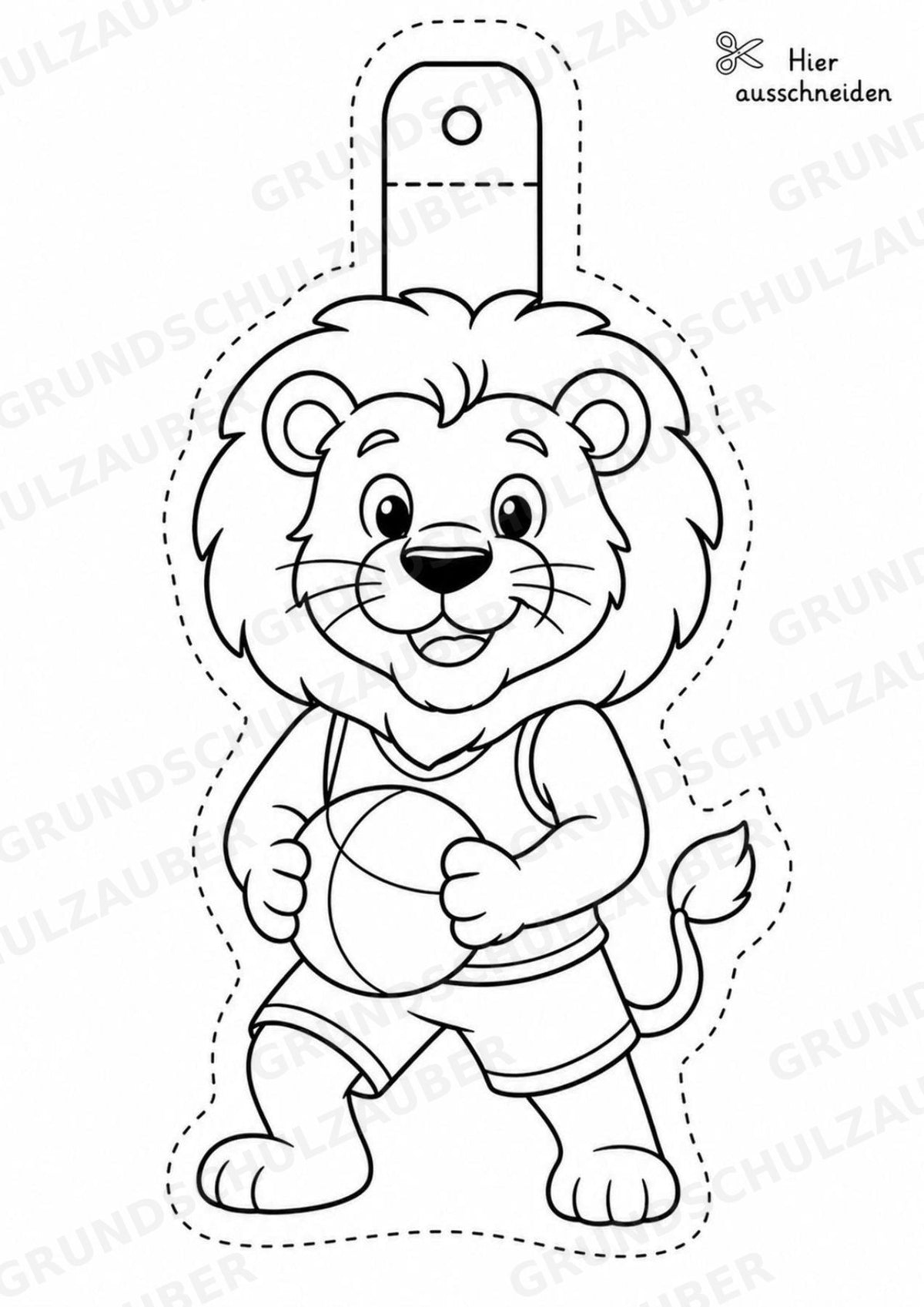 Löwe – Fensterdeko – Basteln – Ausmalbild – Ausschneiden – 15 Vorlagen – Materialseite 5