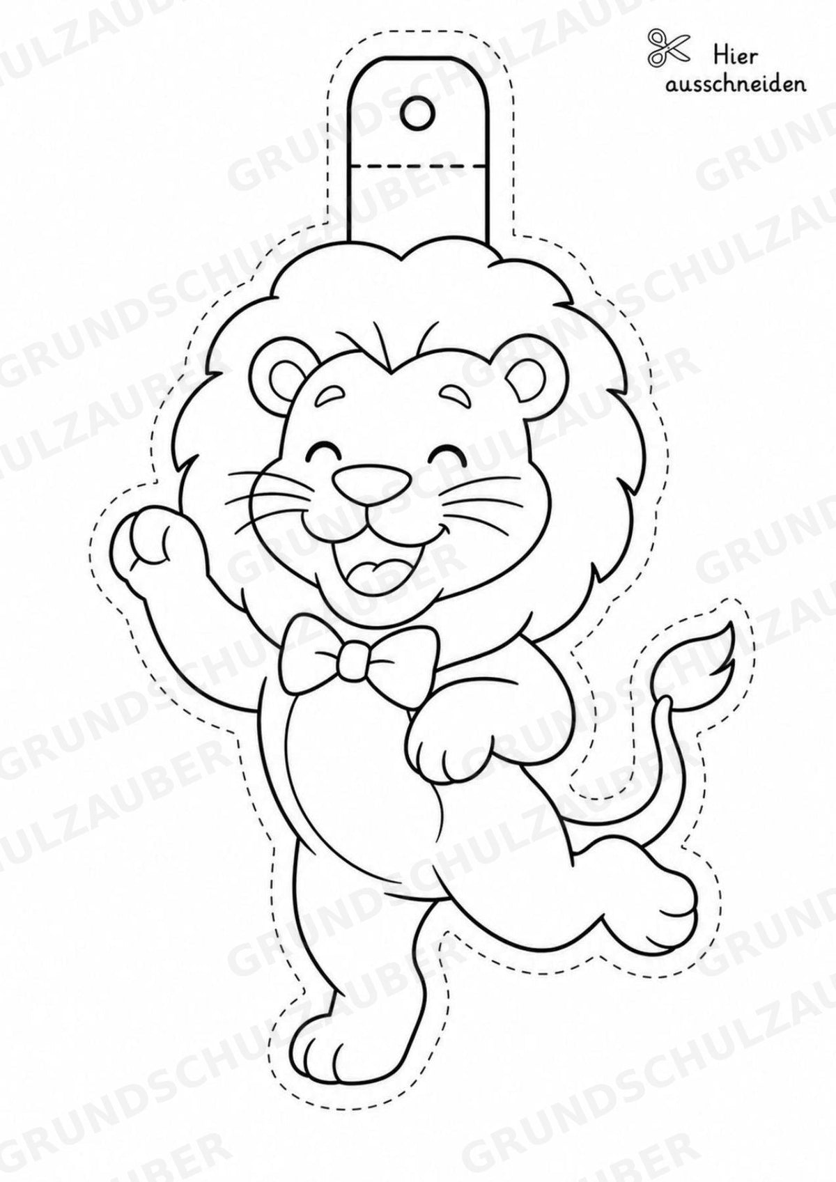 Löwe – Fensterdeko – Basteln – Ausmalbild – Ausschneiden – 15 Vorlagen – Materialseite 6
