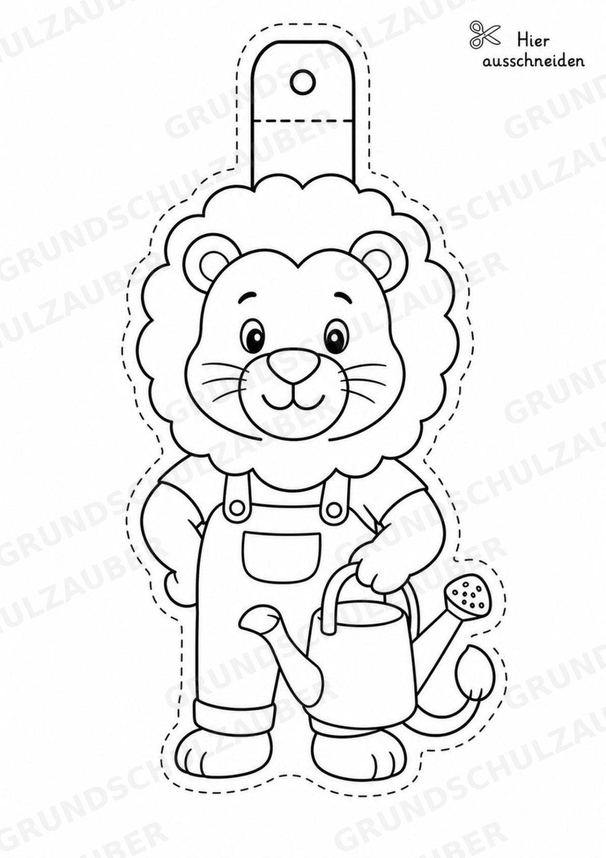 Löwe – Fensterdeko – Basteln – Ausmalbild – Ausschneiden – 15 Vorlagen – Materialseite 7