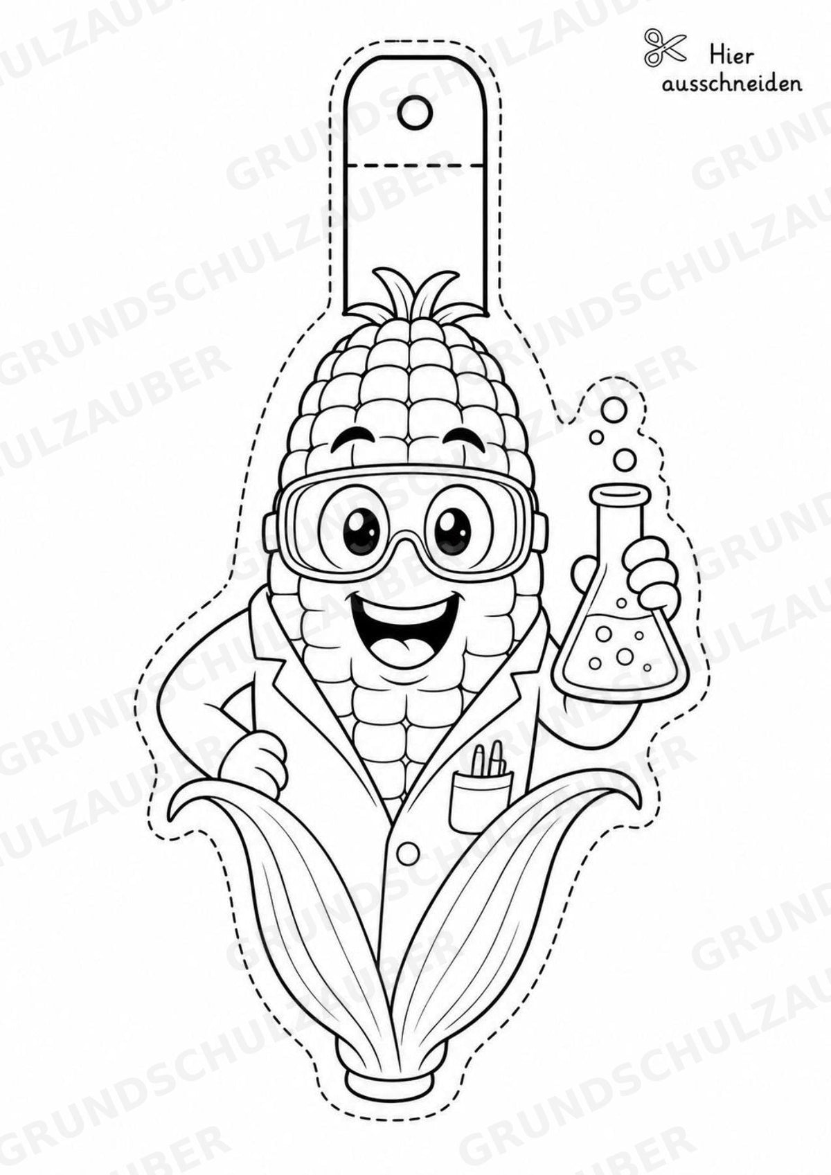 Mais – Fensterdeko – Basteln – Ausmalbild – Ausschneiden – 15 Vorlagen – Materialseite 12