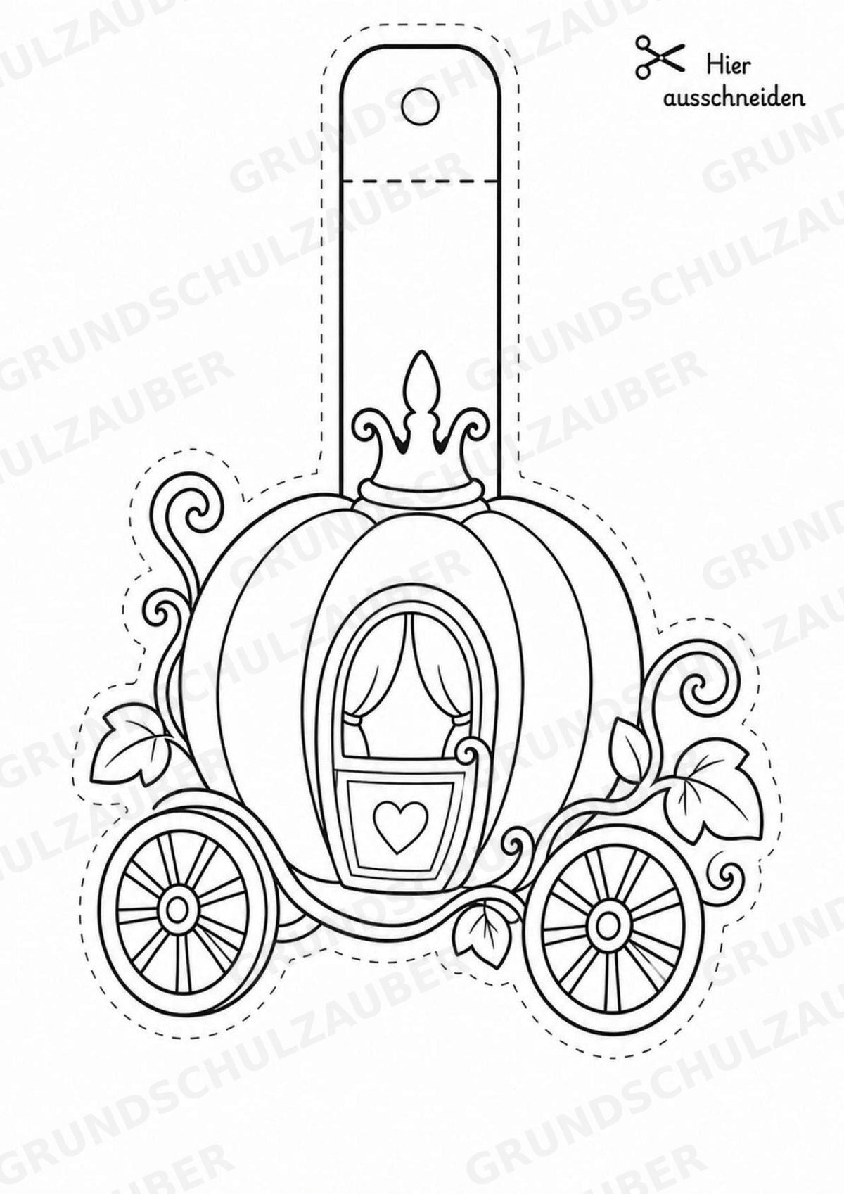 Märchen – Fensterdeko – Basteln – Ausmalbild – Ausschneiden – 15 Vorlagen – Materialseite 12
