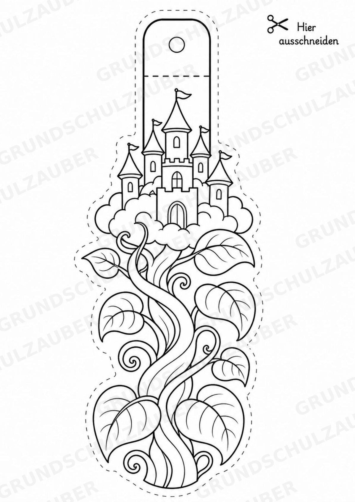 Märchen – Fensterdeko – Basteln – Ausmalbild – Ausschneiden – 15 Vorlagen – Materialseite 15