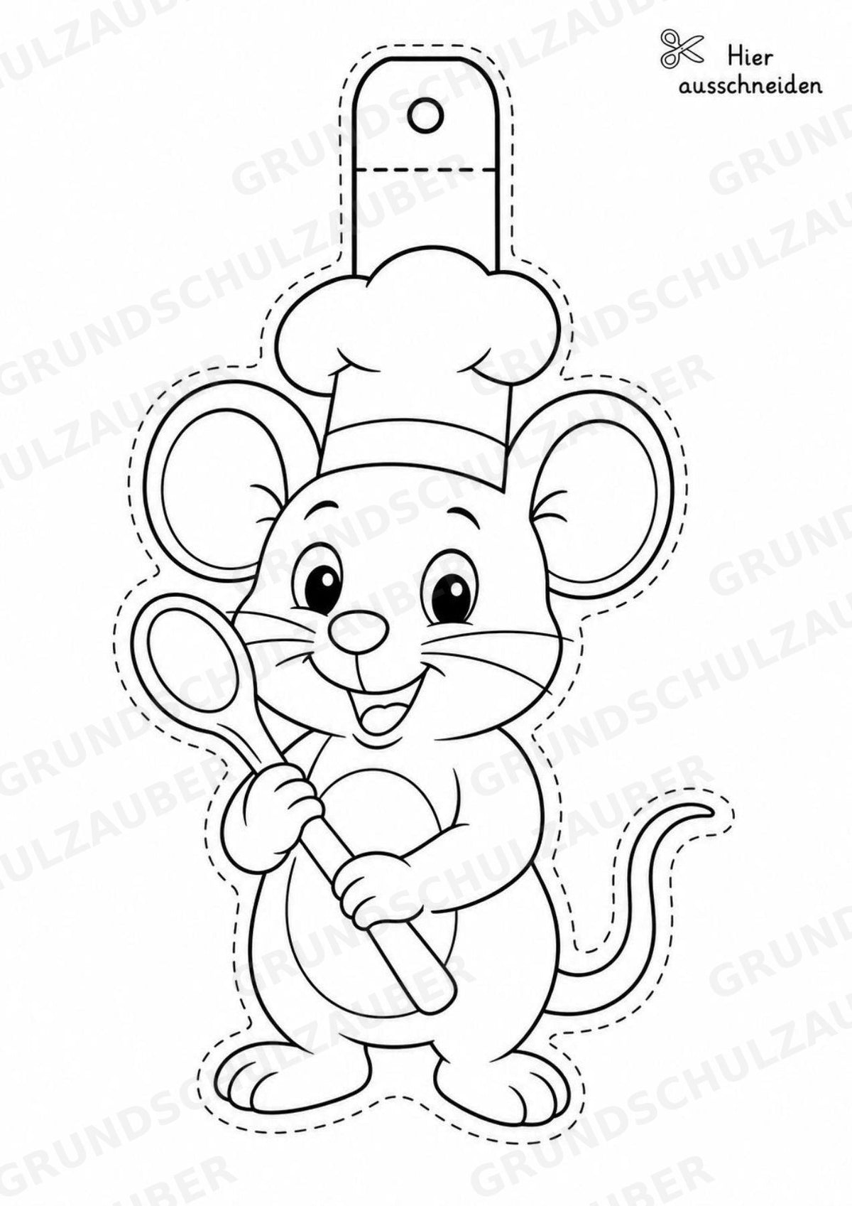 Maus – Fensterdeko – Basteln – Ausmalbild – Ausschneiden – 15 Vorlagen – Materialseite 5