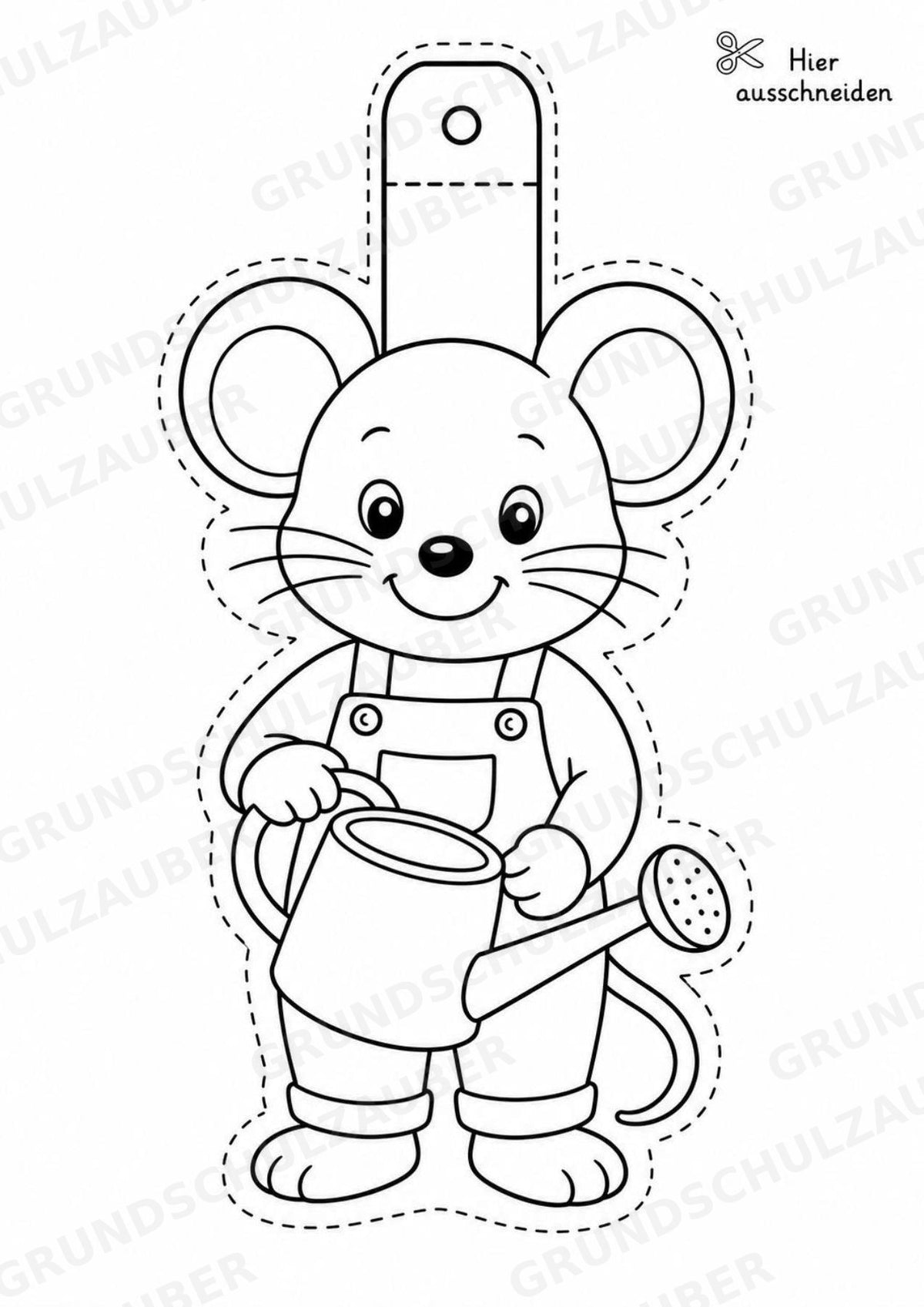 Maus – Fensterdeko – Basteln – Ausmalbild – Ausschneiden – 15 Vorlagen – Materialseite 10