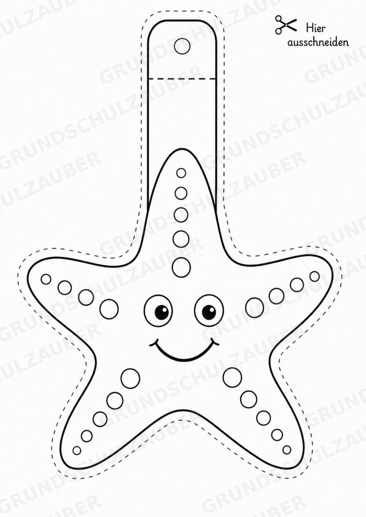 Meerestiere – Fensterdeko – Basteln – Ausmalbild – Ausschneiden – 15 Vorlagen – Materialseite 9
