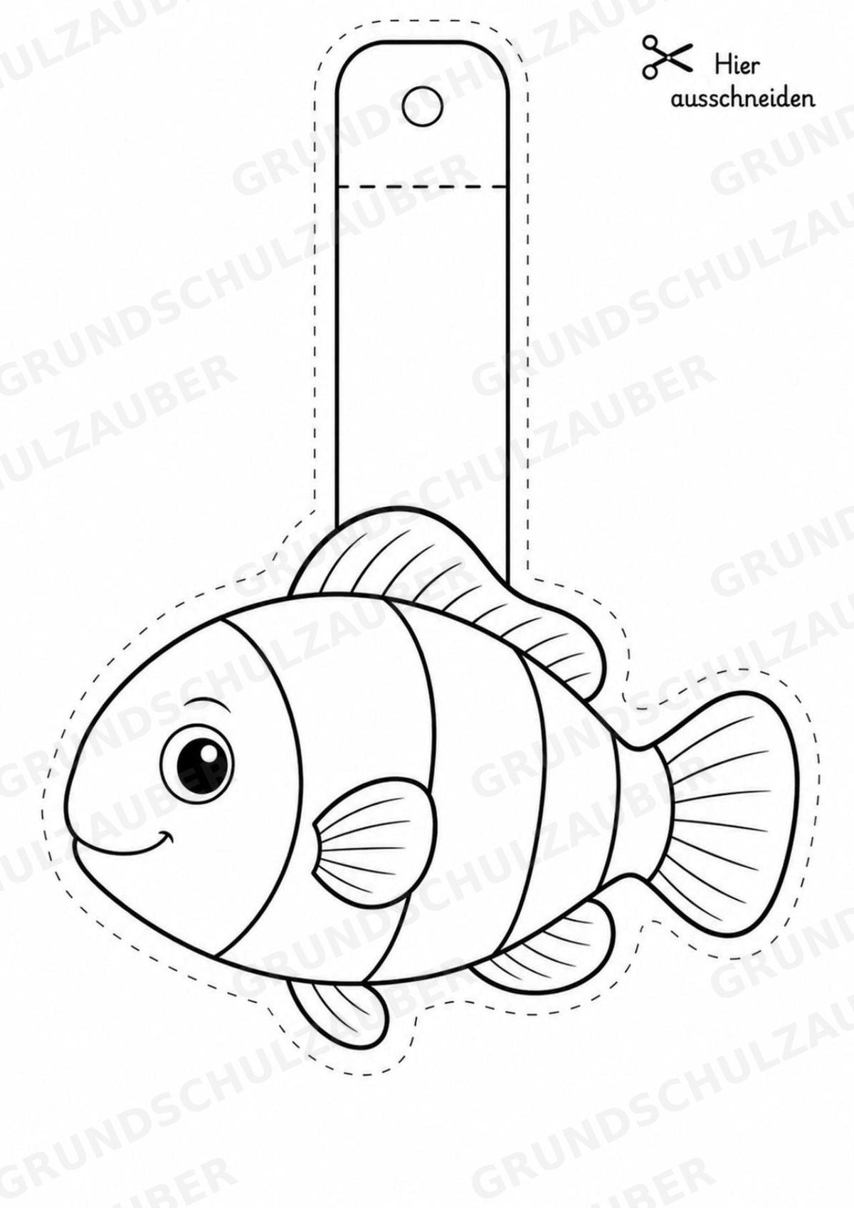 Meerestiere – Fensterdeko – Basteln – Ausmalbild – Ausschneiden – 15 Vorlagen – Materialseite 11