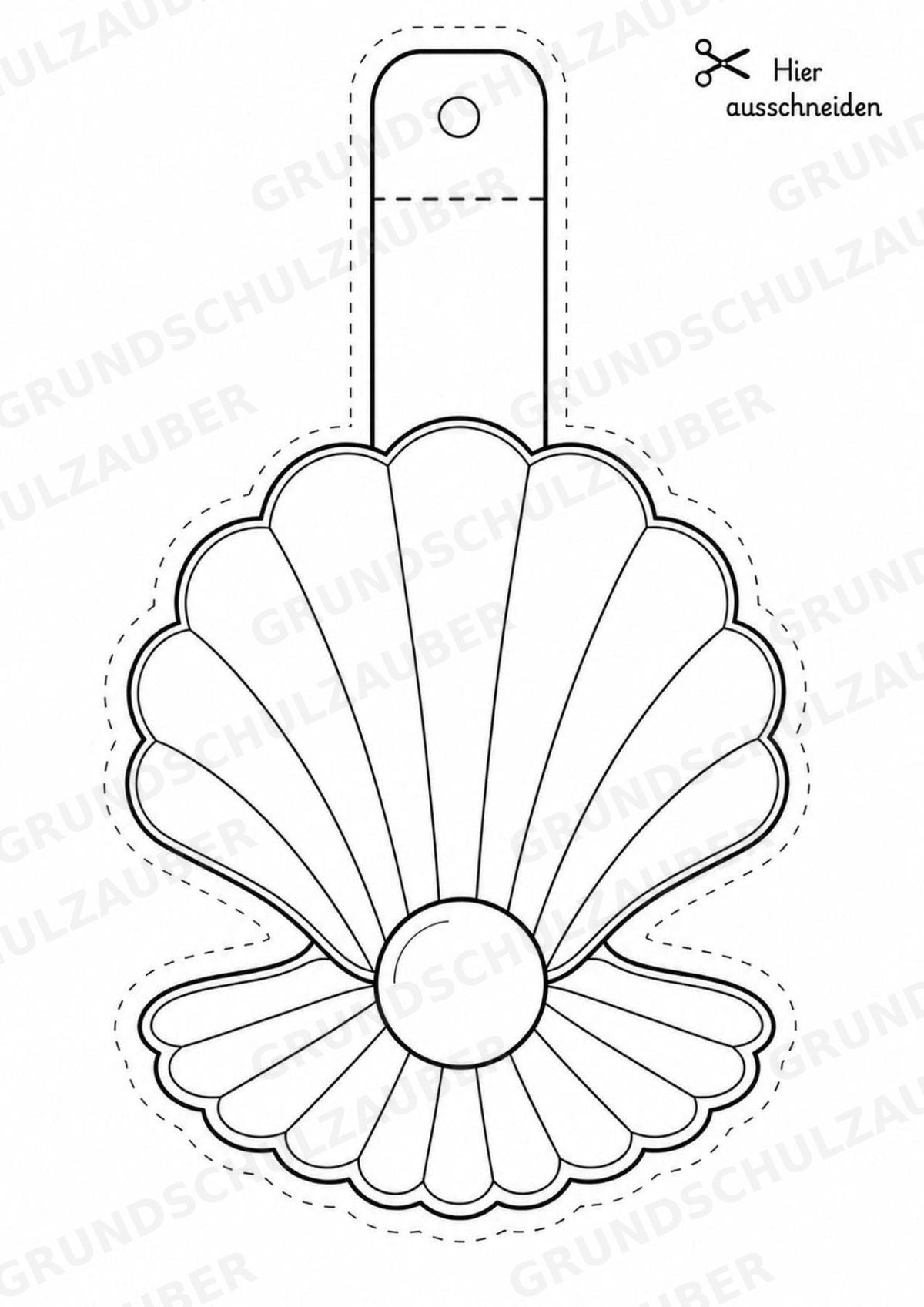 Meerestiere – Fensterdeko – Basteln – Ausmalbild – Ausschneiden – 15 Vorlagen – Materialseite 15