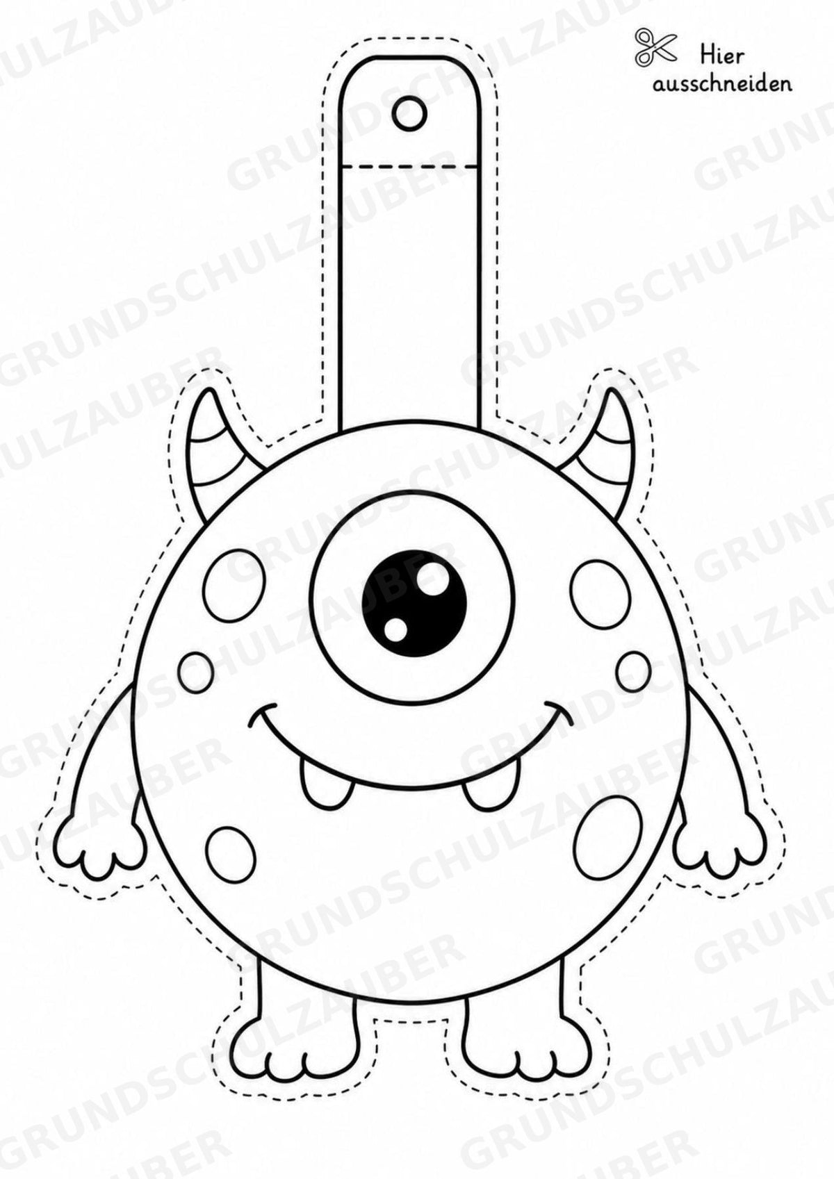 Monster – Fensterdeko – Basteln – Ausmalbild – Ausschneiden – 15 Vorlagen – Materialseite 2