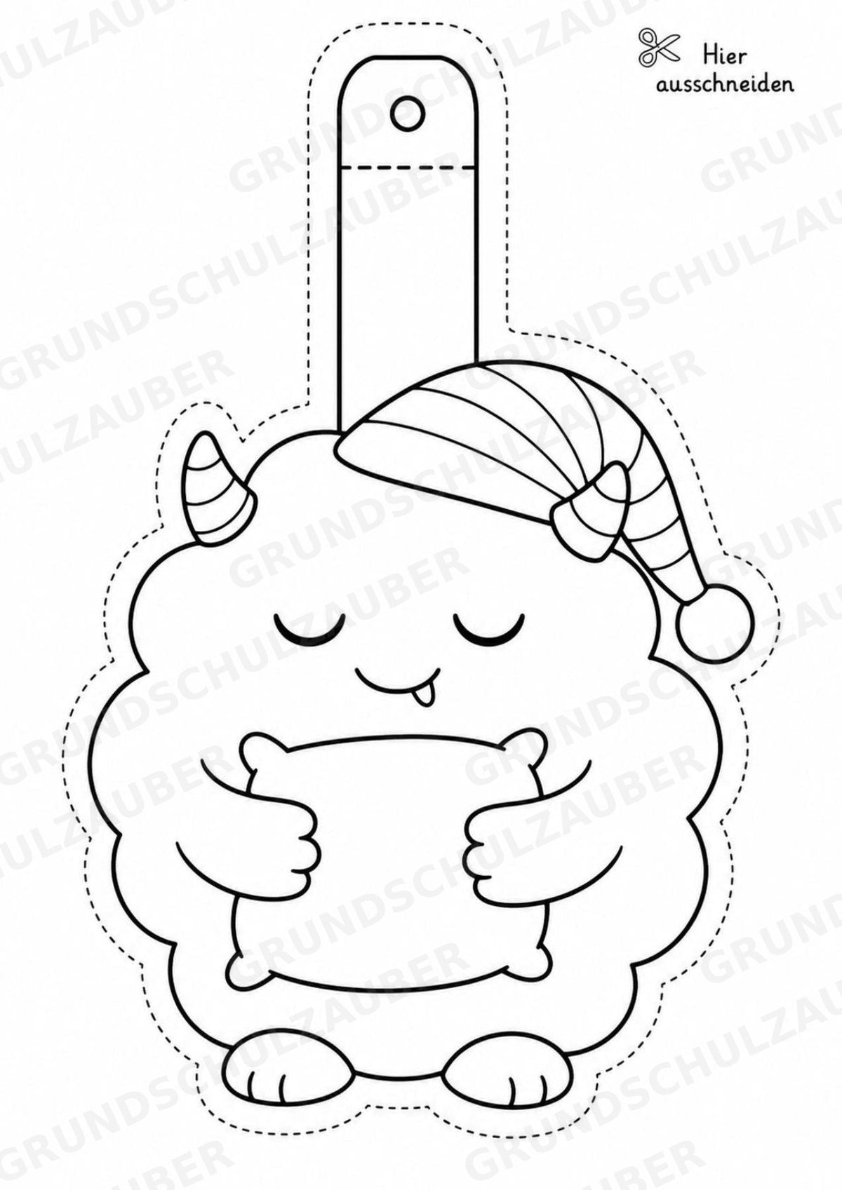 Monster – Fensterdeko – Basteln – Ausmalbild – Ausschneiden – 15 Vorlagen – Materialseite 8