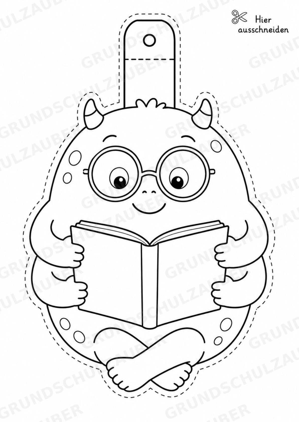 Monster – Fensterdeko – Basteln – Ausmalbild – Ausschneiden – 15 Vorlagen – Materialseite 13