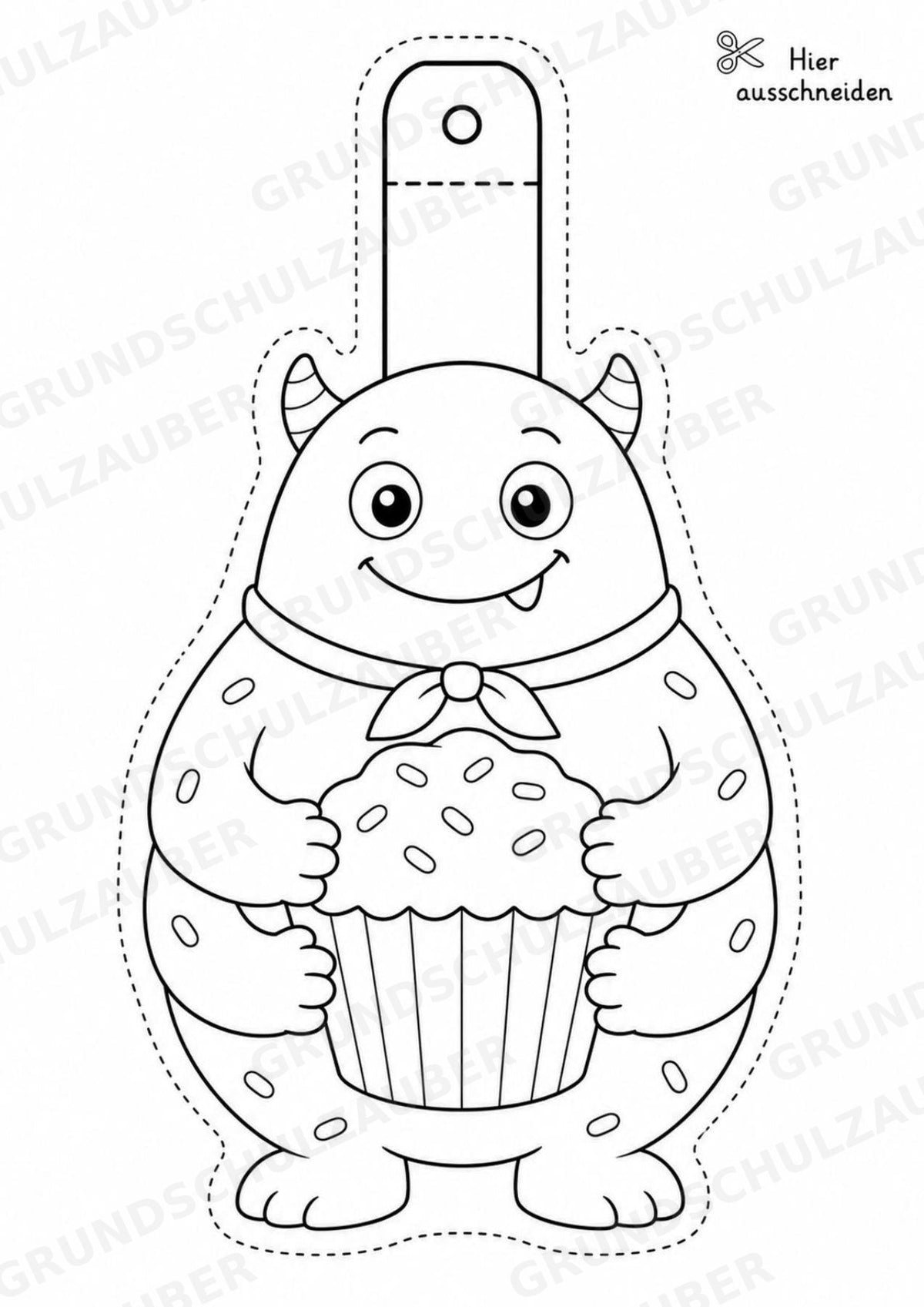 Monster – Fensterdeko – Basteln – Ausmalbild – Ausschneiden – 15 Vorlagen – Materialseite 14