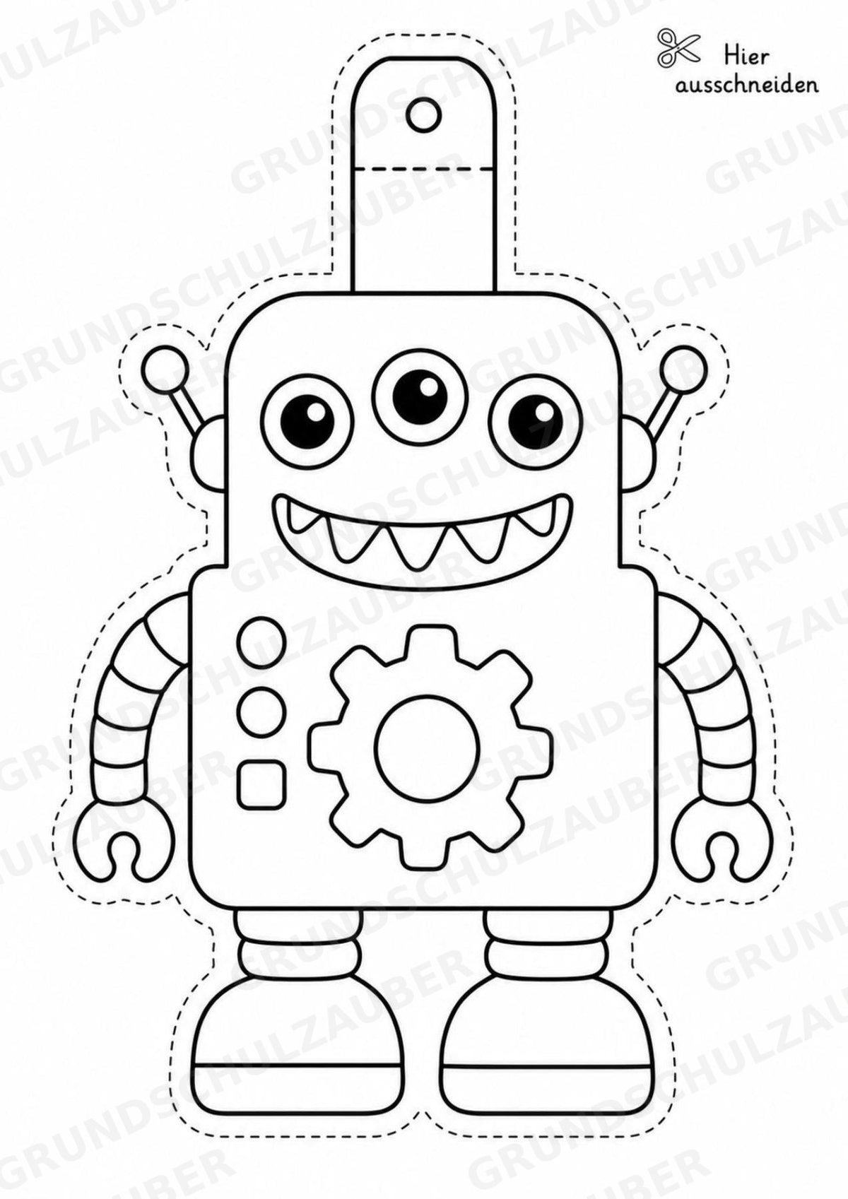 Monster – Fensterdeko – Basteln – Ausmalbild – Ausschneiden – 15 Vorlagen – Materialseite 16