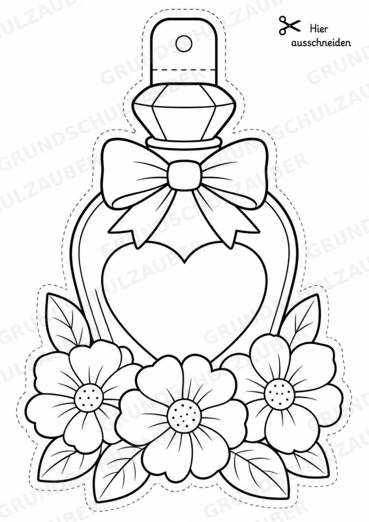 Muttertag – Fensterdeko – Basteln – Ausmalbild – Ausschneiden – 15 Vorlagen – Materialseite 14