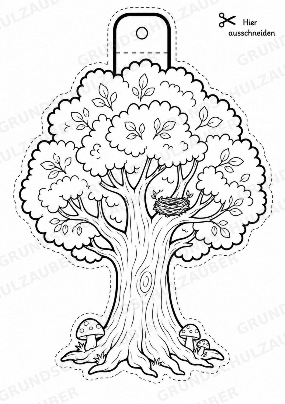 Natur – Fensterdeko – Basteln – Ausmalbild – Ausschneiden – 15 Vorlagen – Materialseite 2