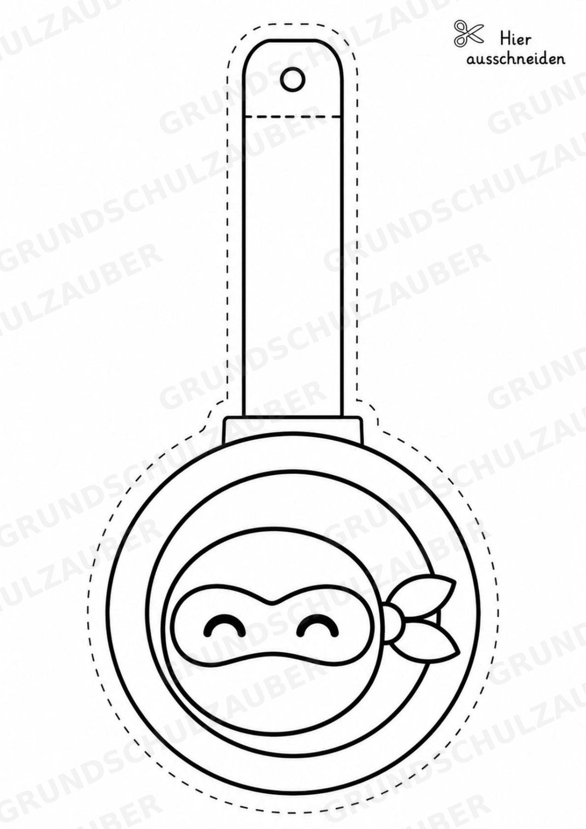 Ninja – Fensterdeko – Basteln – Ausmalbild – Ausschneiden – 15 Vorlagen – Materialseite 10