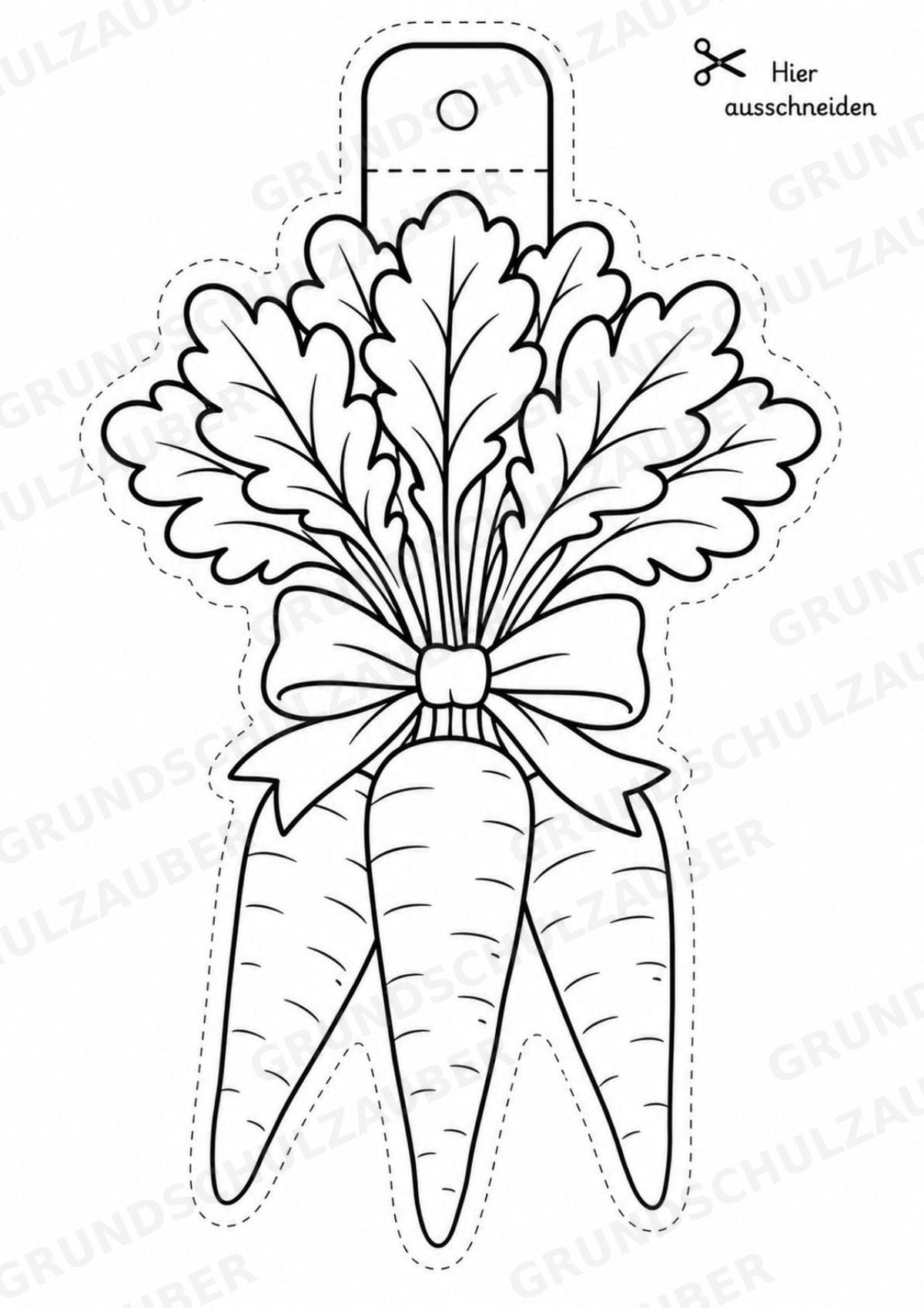 Obst und Gemüse – Fensterdeko – Basteln – Ausmalbild – Ausschneiden – 15 Vorlagen – Materialseite 5