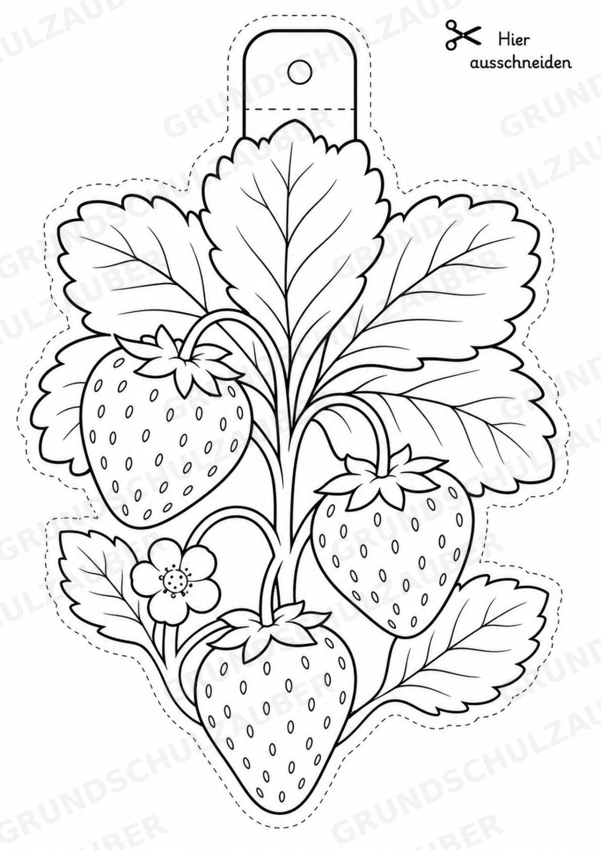 Obst und Gemüse – Fensterdeko – Basteln – Ausmalbild – Ausschneiden – 15 Vorlagen – Materialseite 7