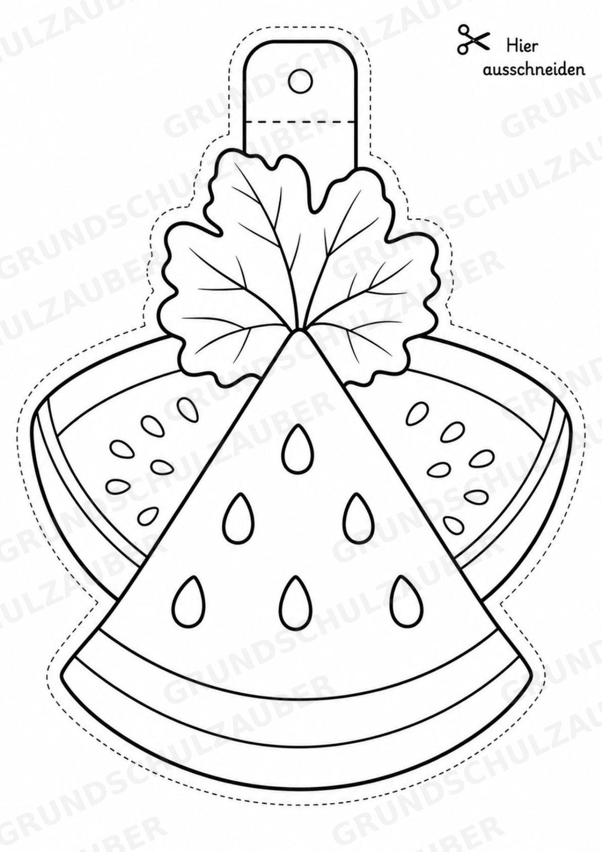 Obst und Gemüse – Fensterdeko – Basteln – Ausmalbild – Ausschneiden – 15 Vorlagen – Materialseite 14