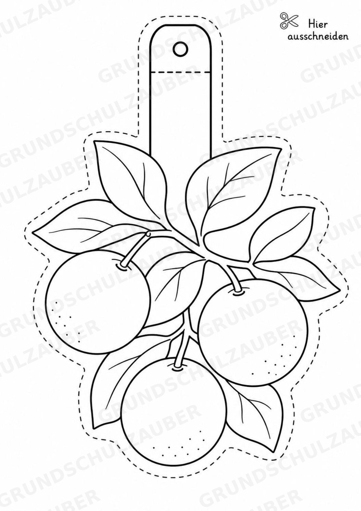 Orange – Fensterdeko – Basteln – Ausmalbild – Ausschneiden – 15 Vorlagen – Materialseite 7