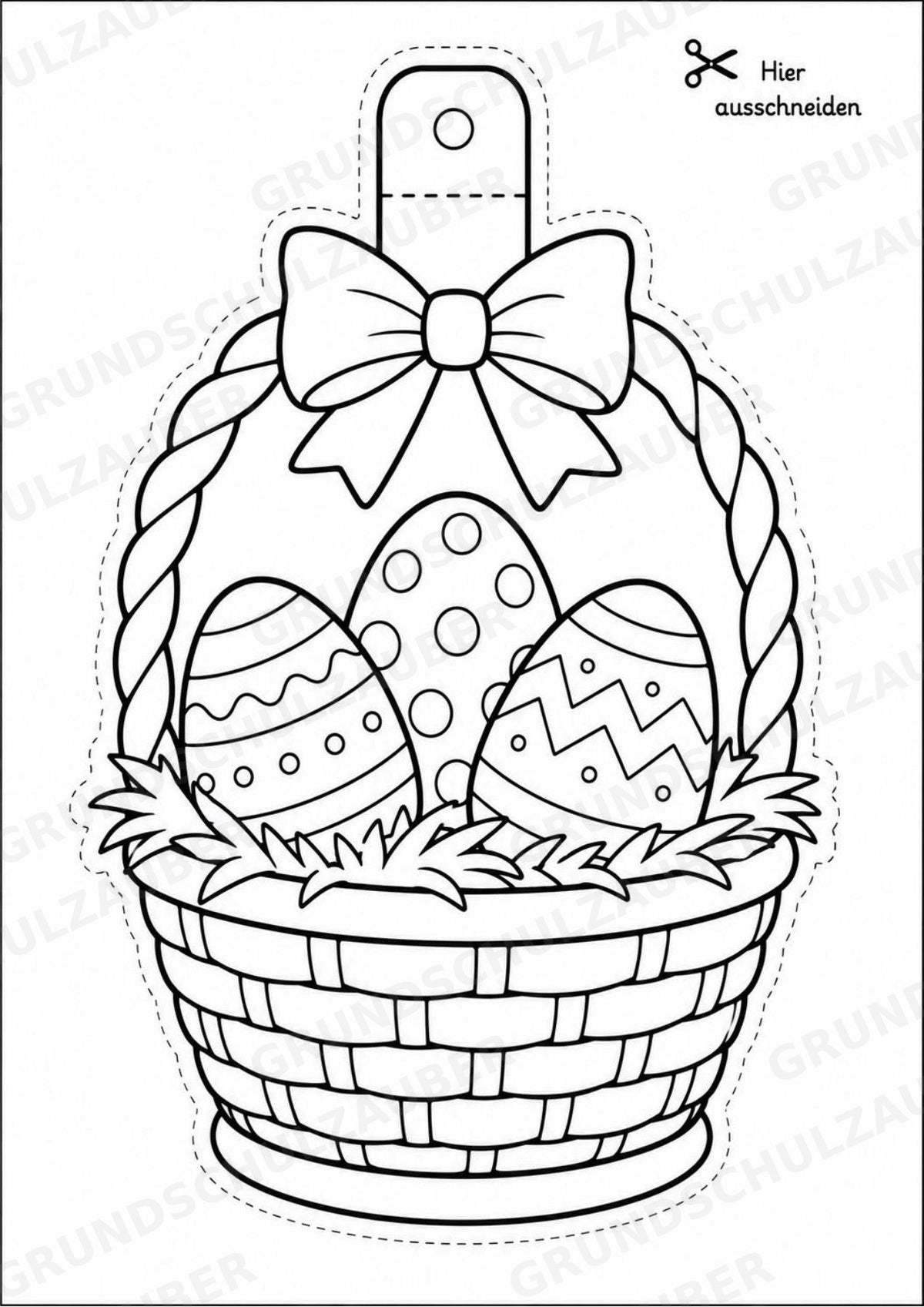 Ostern – Fensterdeko – Basteln – Ausmalbild – Ausschneiden – 15 Vorlagen – Materialseite 11