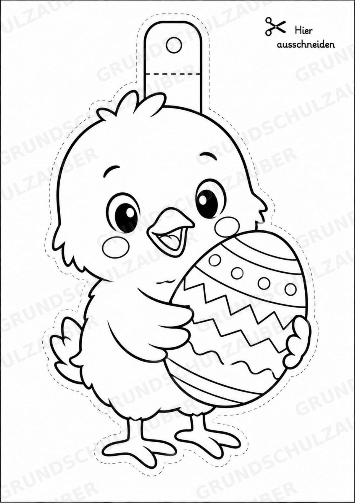 Ostern – Fensterdeko – Basteln – Ausmalbild – Ausschneiden – 15 Vorlagen – Materialseite 15