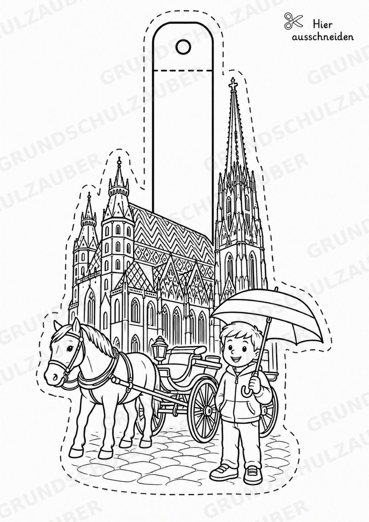 Österreich – Fensterdeko – Basteln – Ausmalbild – Ausschneiden – 15 Vorlagen – Materialseite 3