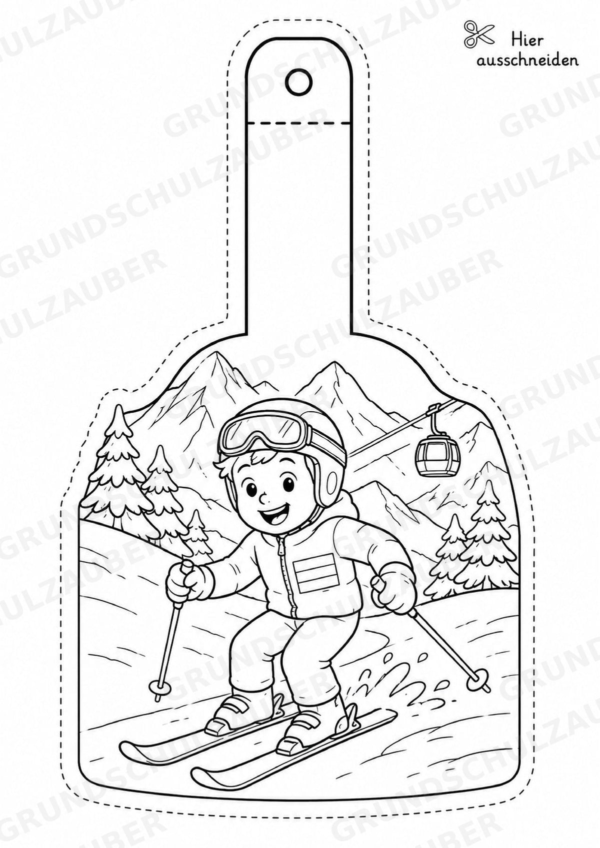 Österreich – Fensterdeko – Basteln – Ausmalbild – Ausschneiden – 15 Vorlagen – Materialseite 6