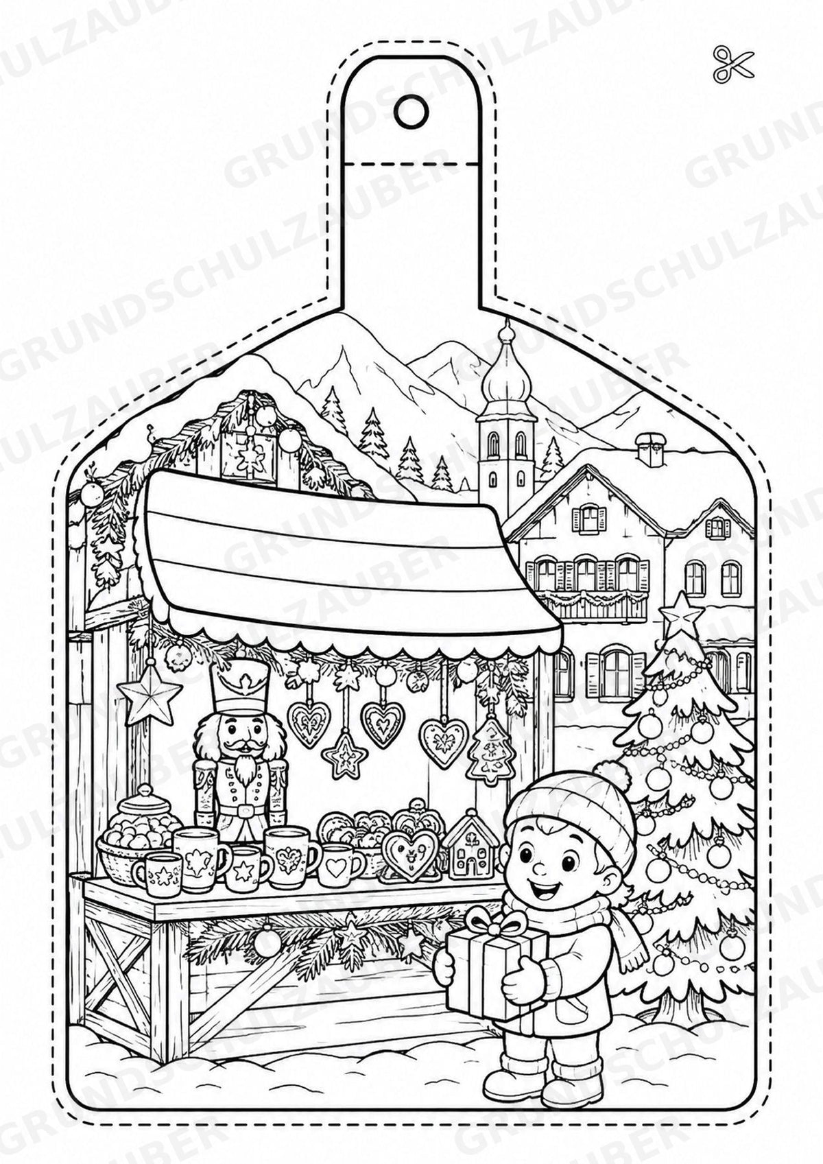 Österreich – Fensterdeko – Basteln – Ausmalbild – Ausschneiden – 15 Vorlagen – Materialseite 13