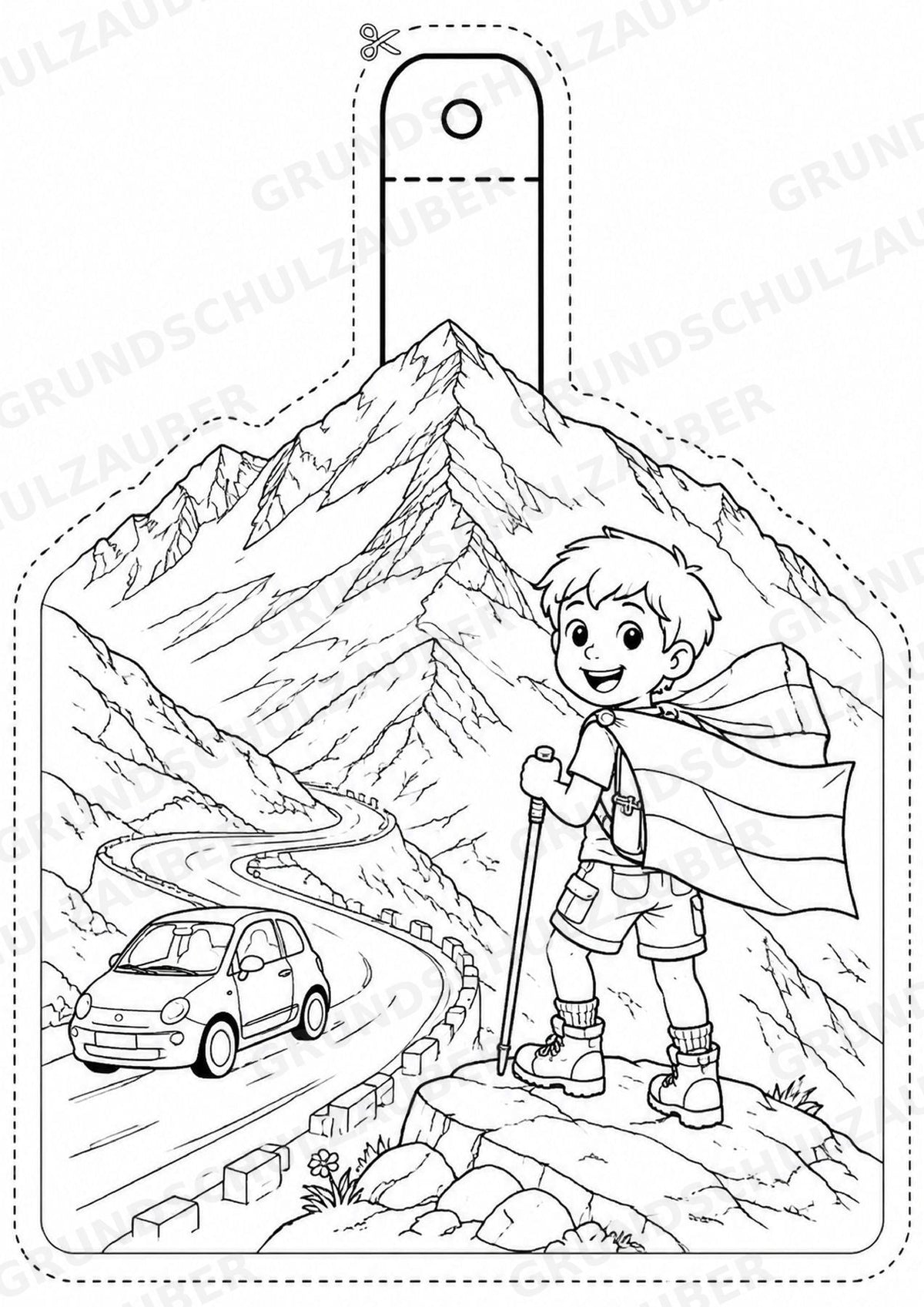 Österreich – Fensterdeko – Basteln – Ausmalbild – Ausschneiden – 15 Vorlagen – Materialseite 14