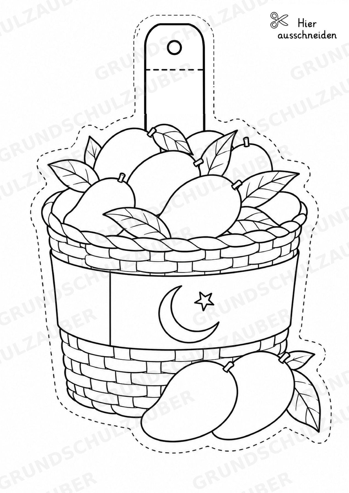 Pakistan – Fensterdeko – Basteln – Ausmalbild – Ausschneiden – 15 Vorlagen – Materialseite 10