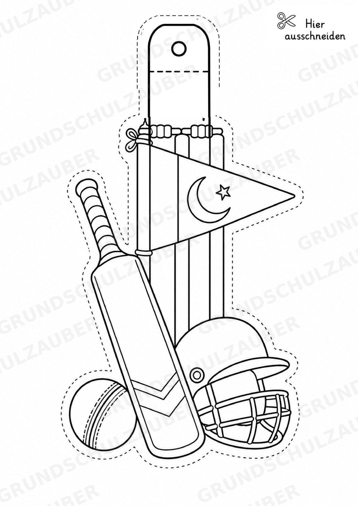 Pakistan – Fensterdeko – Basteln – Ausmalbild – Ausschneiden – 15 Vorlagen – Materialseite 12