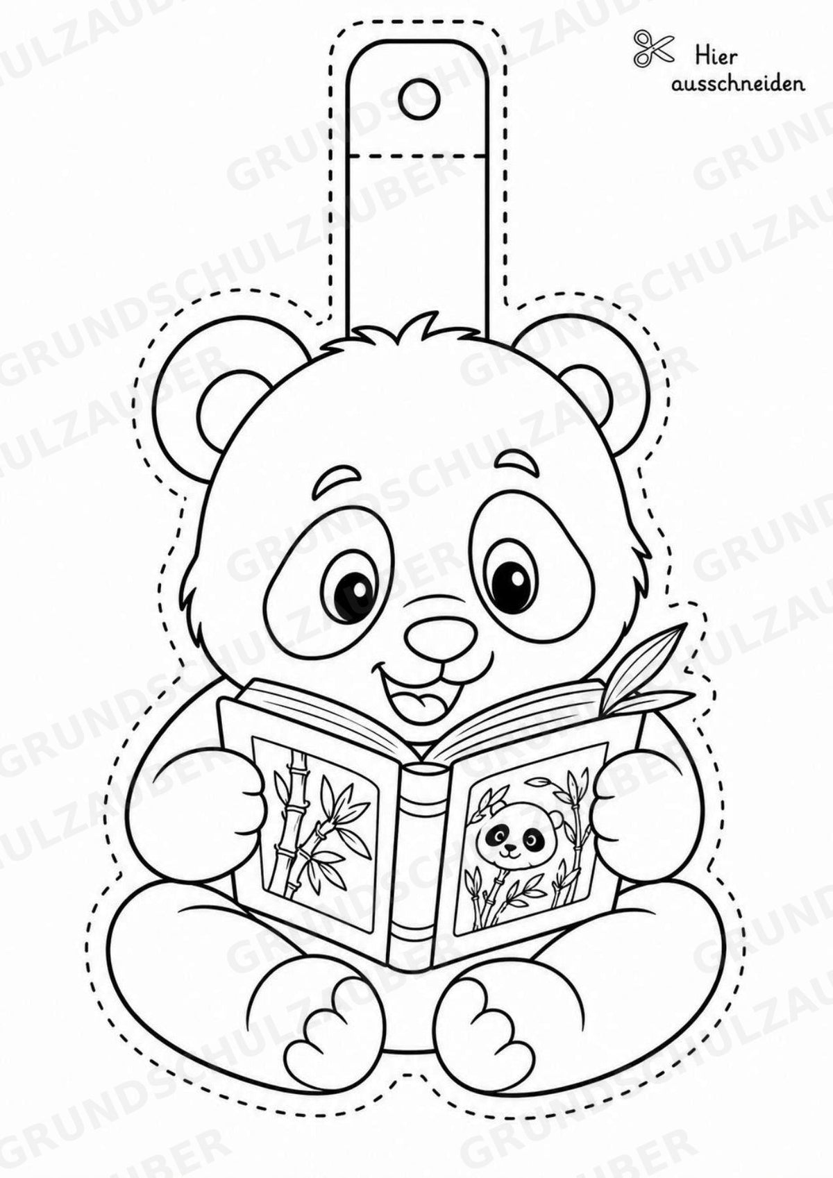 Panda – Fensterdeko – Basteln – Ausmalbild – Ausschneiden – 15 Vorlagen – Materialseite 3