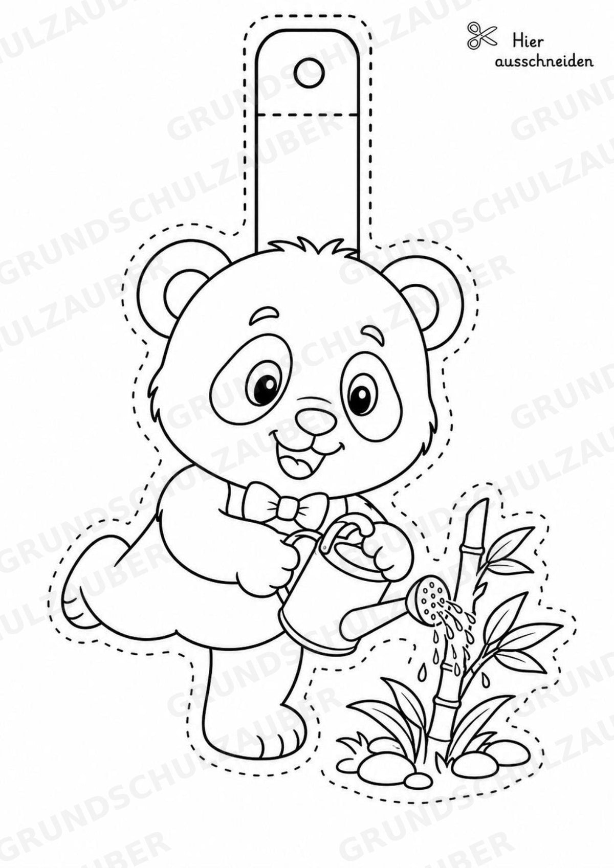 Panda – Fensterdeko – Basteln – Ausmalbild – Ausschneiden – 15 Vorlagen – Materialseite 4