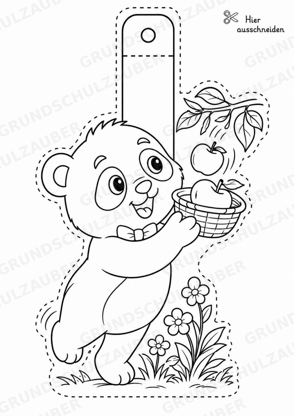 Panda – Fensterdeko – Basteln – Ausmalbild – Ausschneiden – 15 Vorlagen – Materialseite 5