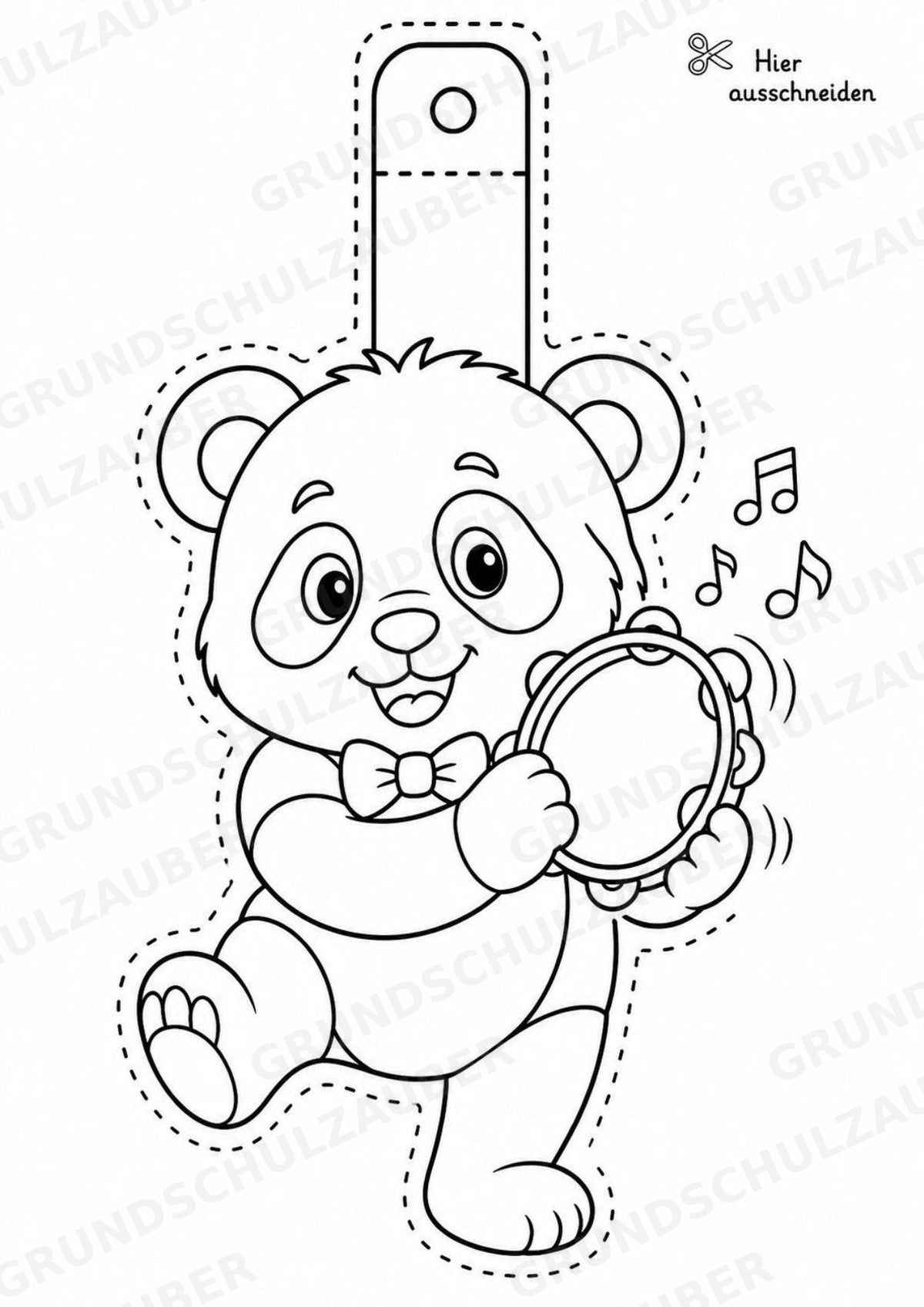Panda – Fensterdeko – Basteln – Ausmalbild – Ausschneiden – 15 Vorlagen – Materialseite 6