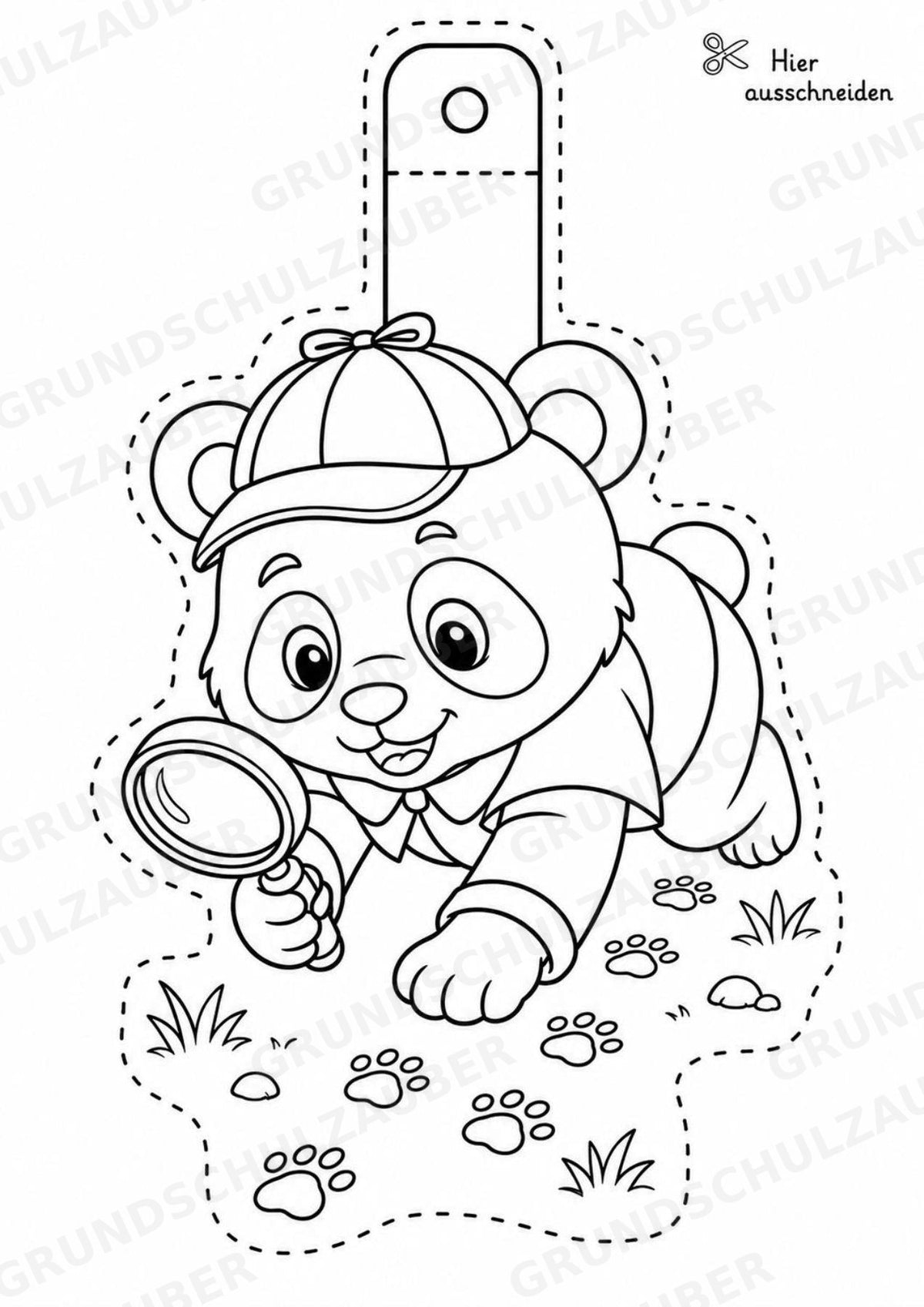 Panda – Fensterdeko – Basteln – Ausmalbild – Ausschneiden – 15 Vorlagen – Materialseite 8