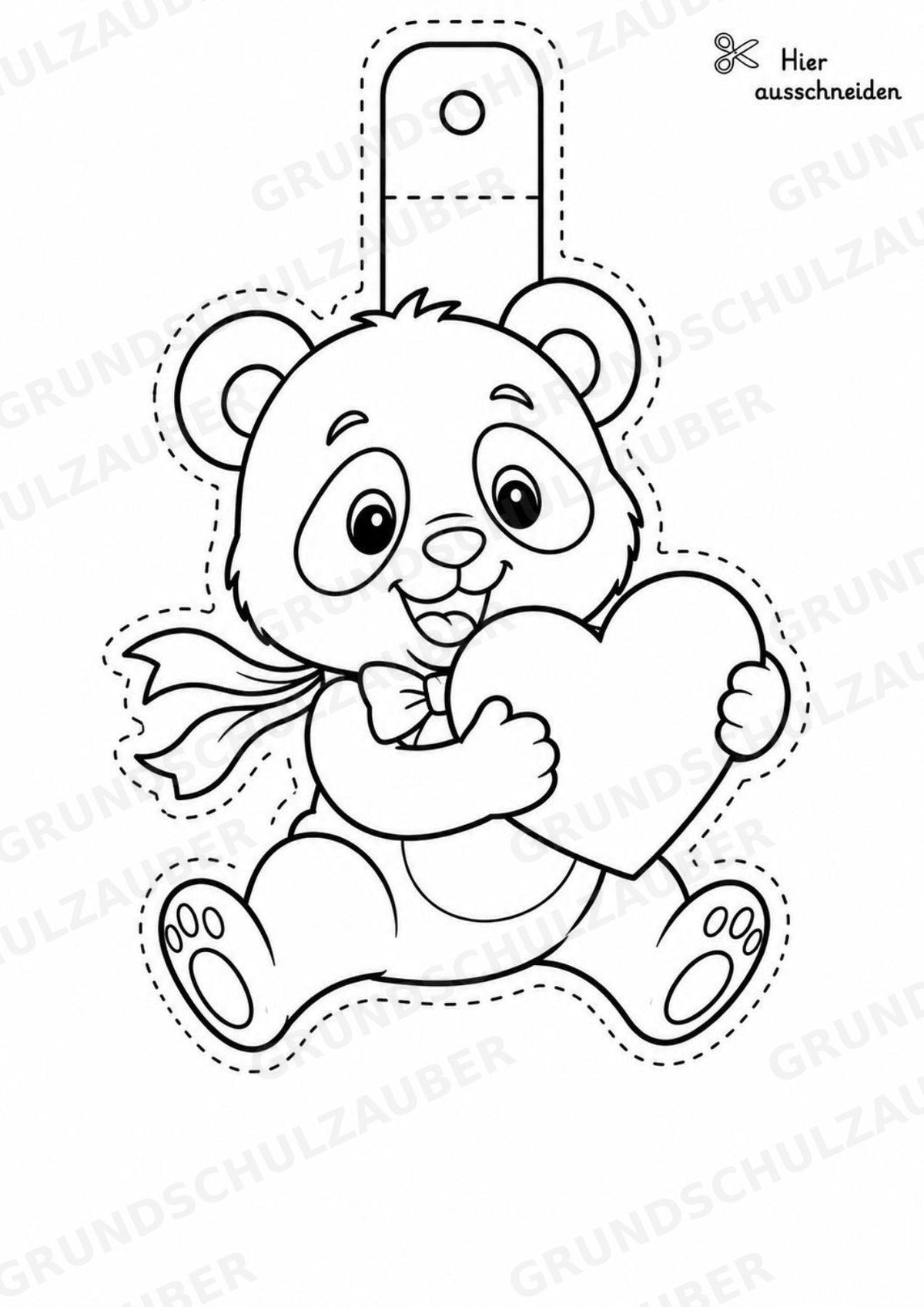 Panda – Fensterdeko – Basteln – Ausmalbild – Ausschneiden – 15 Vorlagen – Materialseite 9