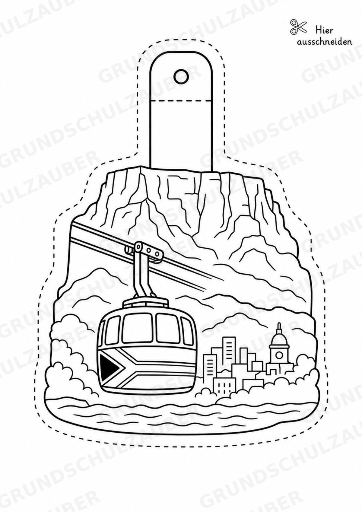 Südafrika – Fensterdeko – Basteln – Ausmalbild – Ausschneiden – 15 Vorlagen – Materialseite 2