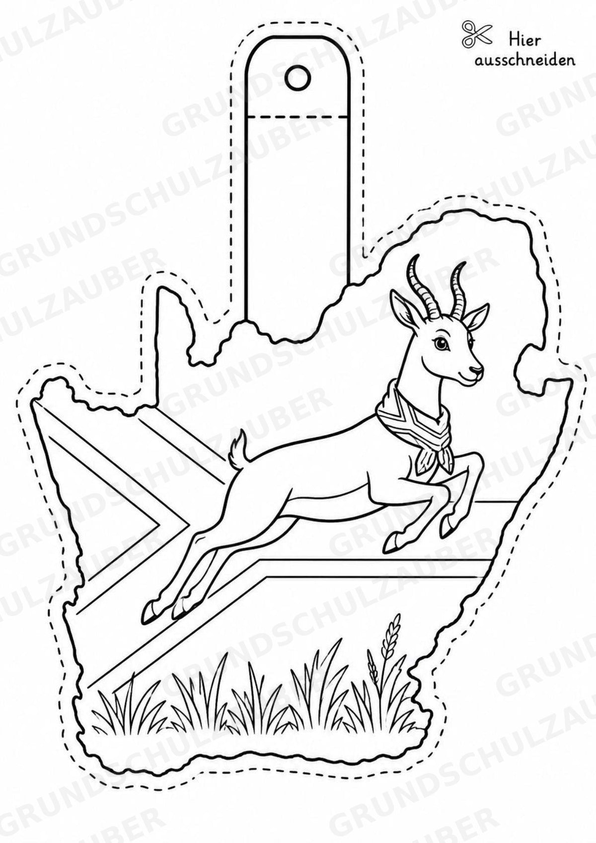 Südafrika – Fensterdeko – Basteln – Ausmalbild – Ausschneiden – 15 Vorlagen – Materialseite 4