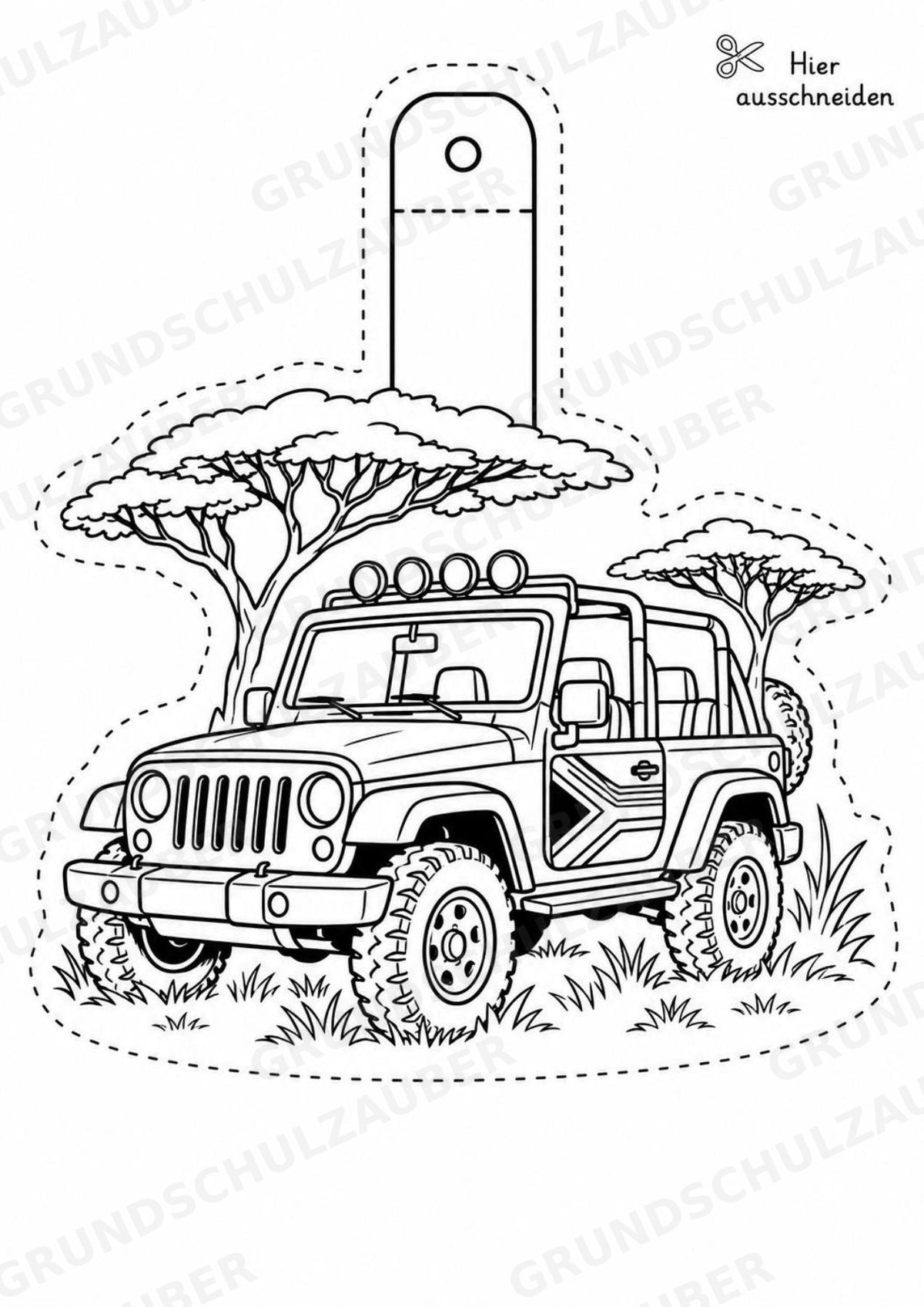 Südafrika – Fensterdeko – Basteln – Ausmalbild – Ausschneiden – 15 Vorlagen – Materialseite 16