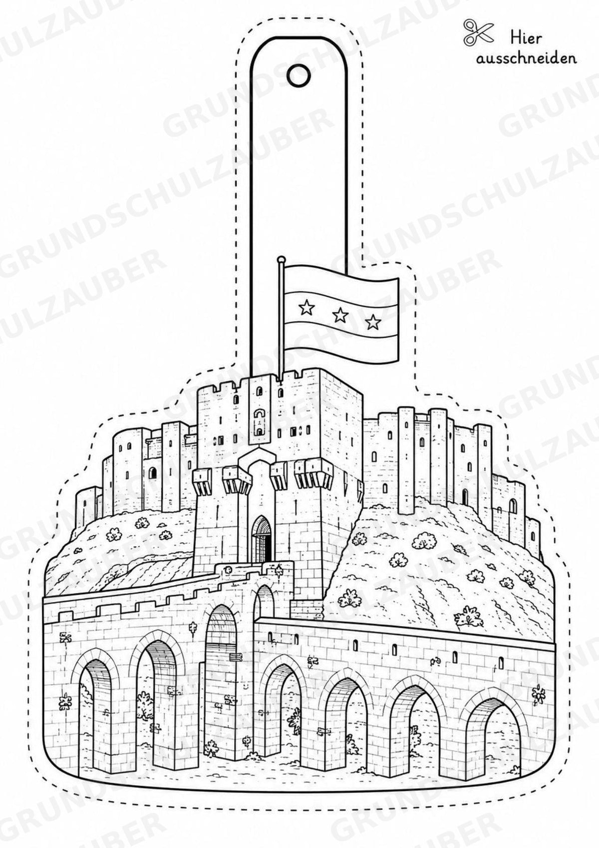 Syrien – Fensterdeko – Basteln – Ausmalbild – Ausschneiden – 15 Vorlagen – Materialseite 3