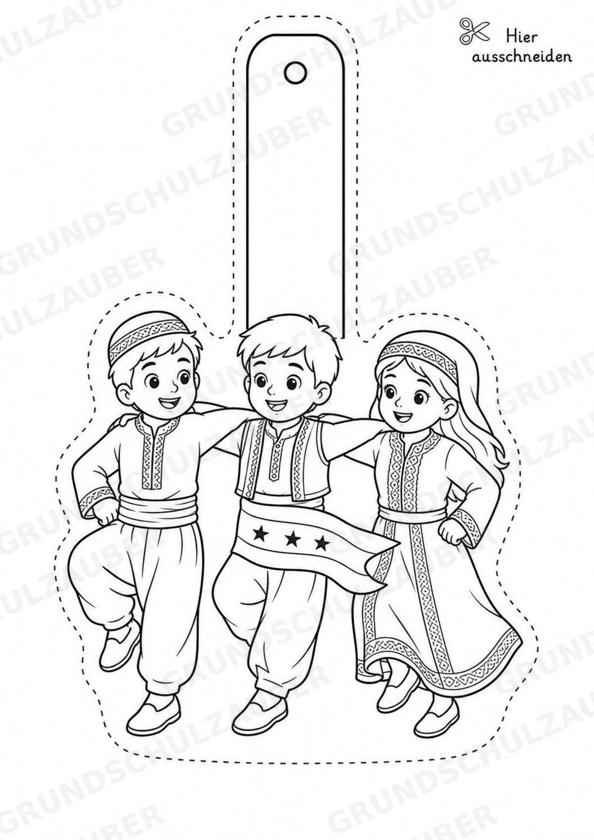 Syrien – Fensterdeko – Basteln – Ausmalbild – Ausschneiden – 15 Vorlagen – Materialseite 10