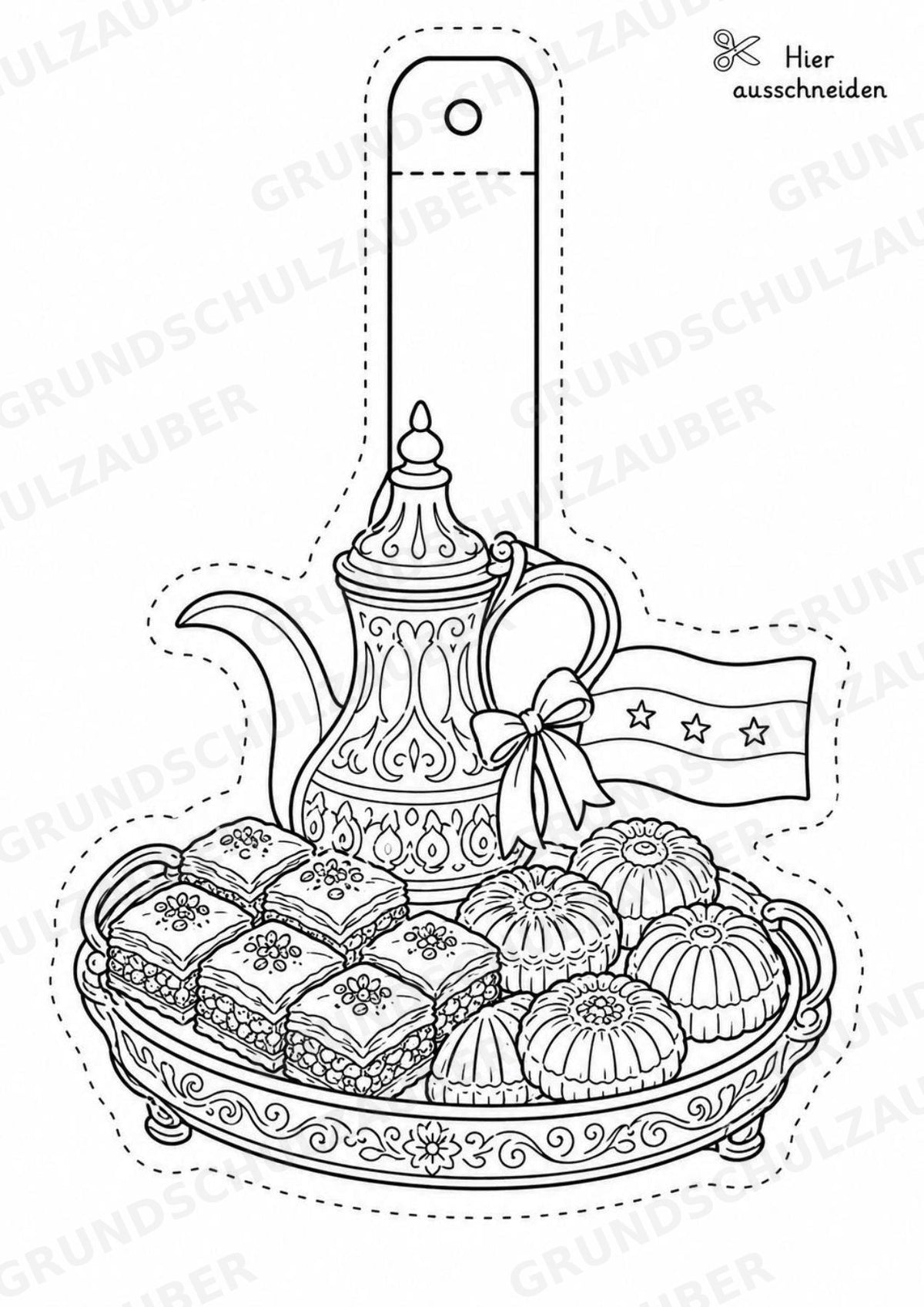 Syrien – Fensterdeko – Basteln – Ausmalbild – Ausschneiden – 15 Vorlagen – Materialseite 12