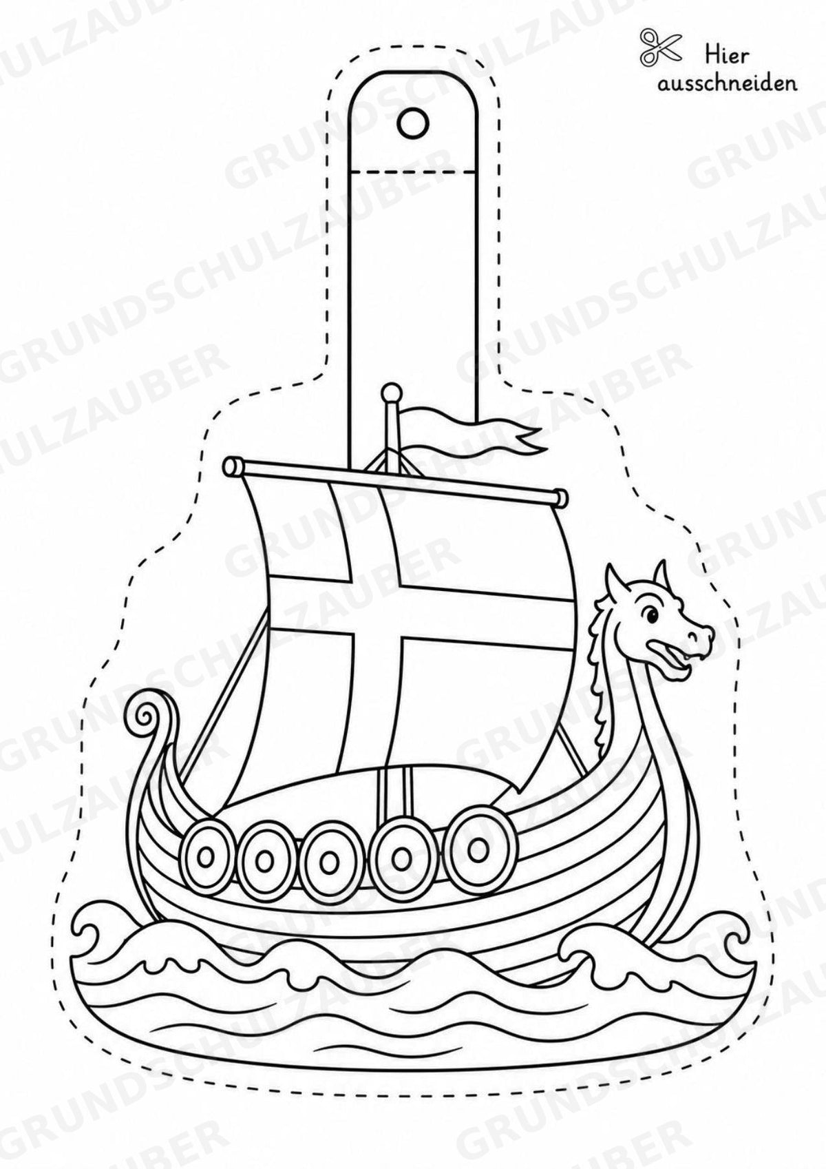 Schweden – Fensterdeko – Basteln – Ausmalbild – Ausschneiden – 15 Vorlagen – Materialseite 6