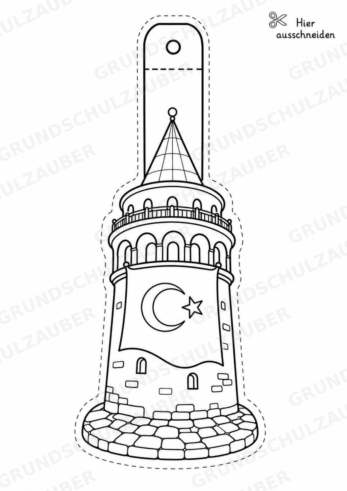 Türkei – Fensterdeko – Basteln – Ausmalbild – Ausschneiden – 15 Vorlagen – Materialseite 3