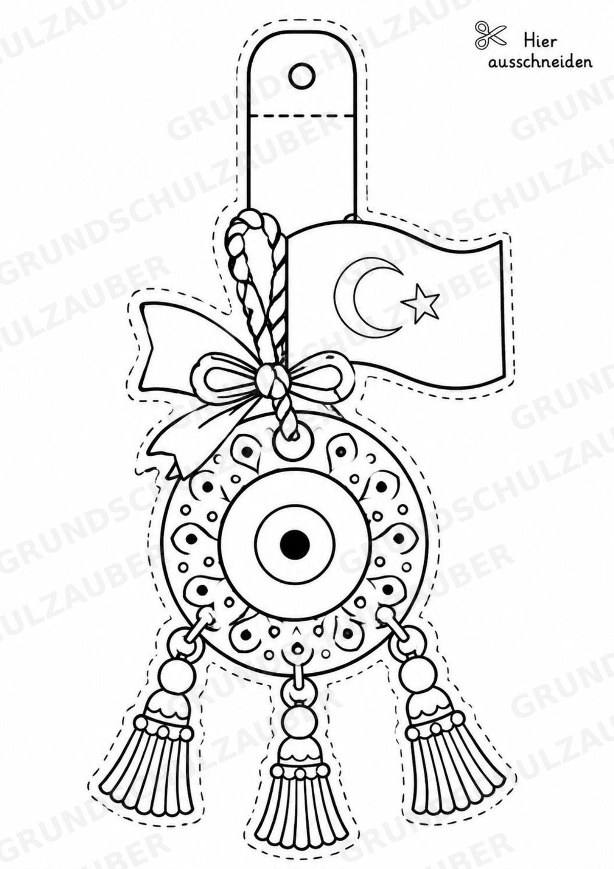 Türkei – Fensterdeko – Basteln – Ausmalbild – Ausschneiden – 15 Vorlagen – Materialseite 5